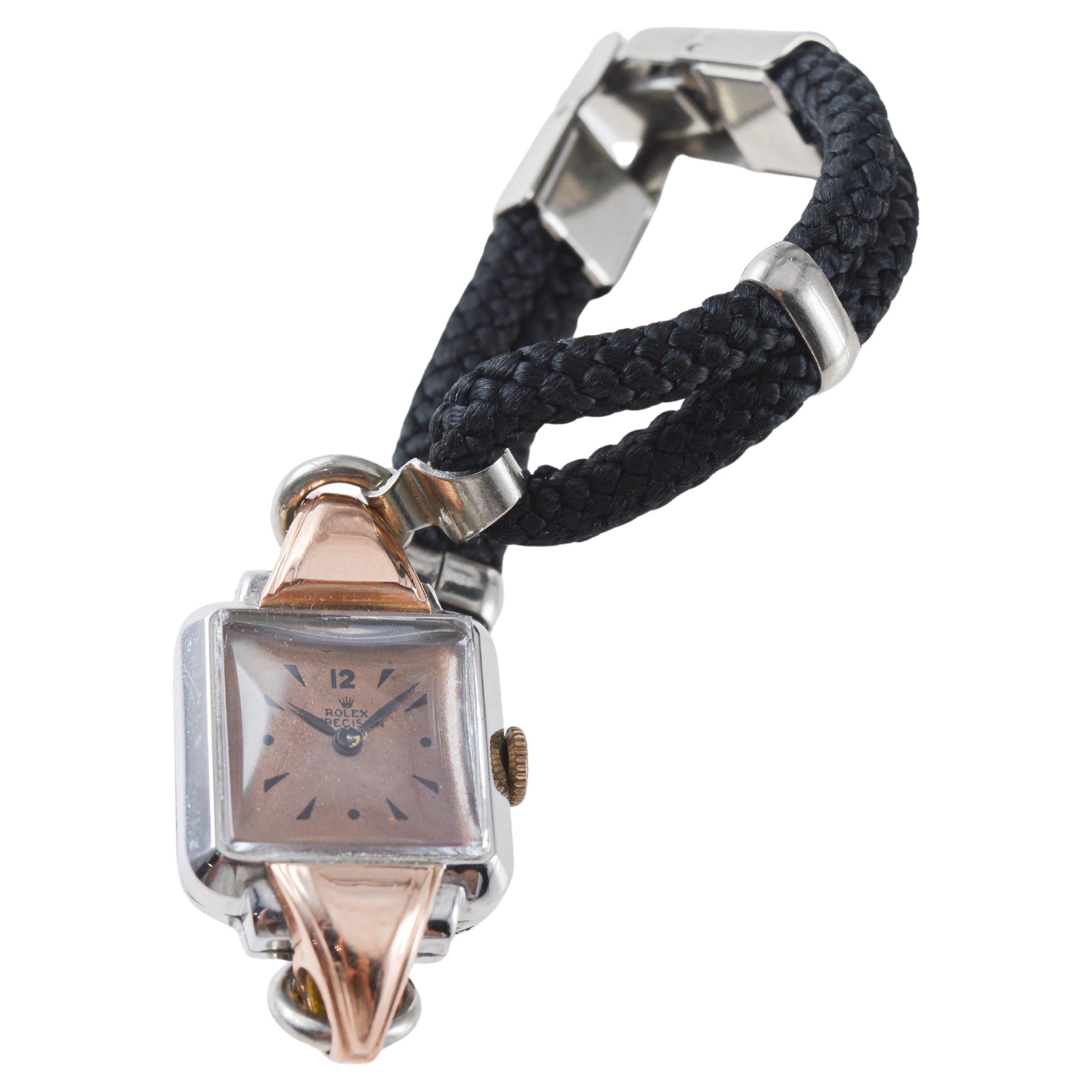 Rolex 2 Tone Ladies Dress Watch im Angebot 3