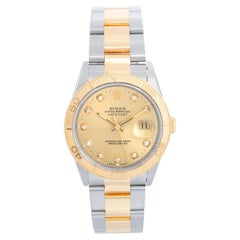 Rolex 2-Tone Turnograph Men's Steel & Gold Watch Champagne Dial 16263