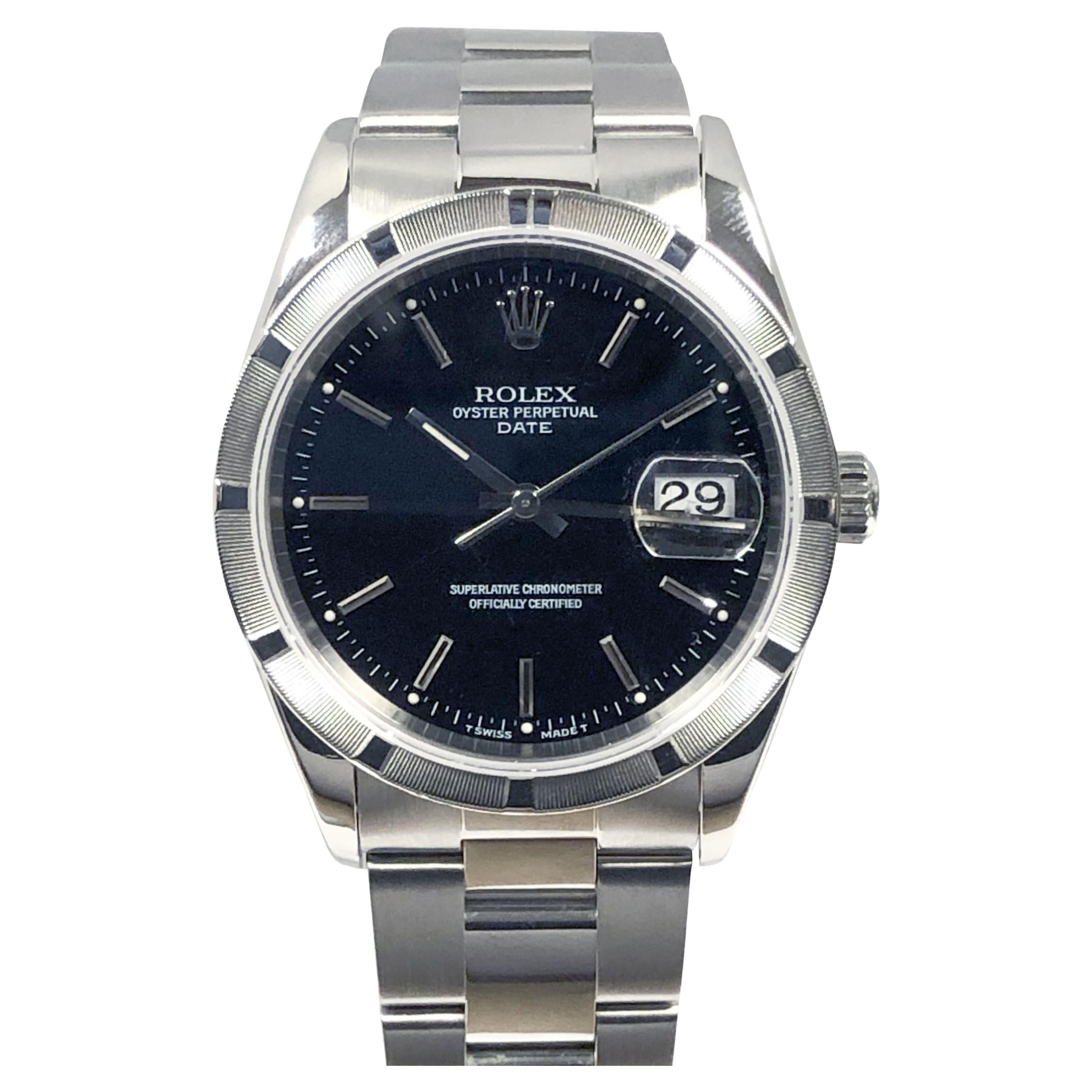 Rolex 2000 Midsize Date Ref 15210 Stainless Steel Wrist Watch For Sale