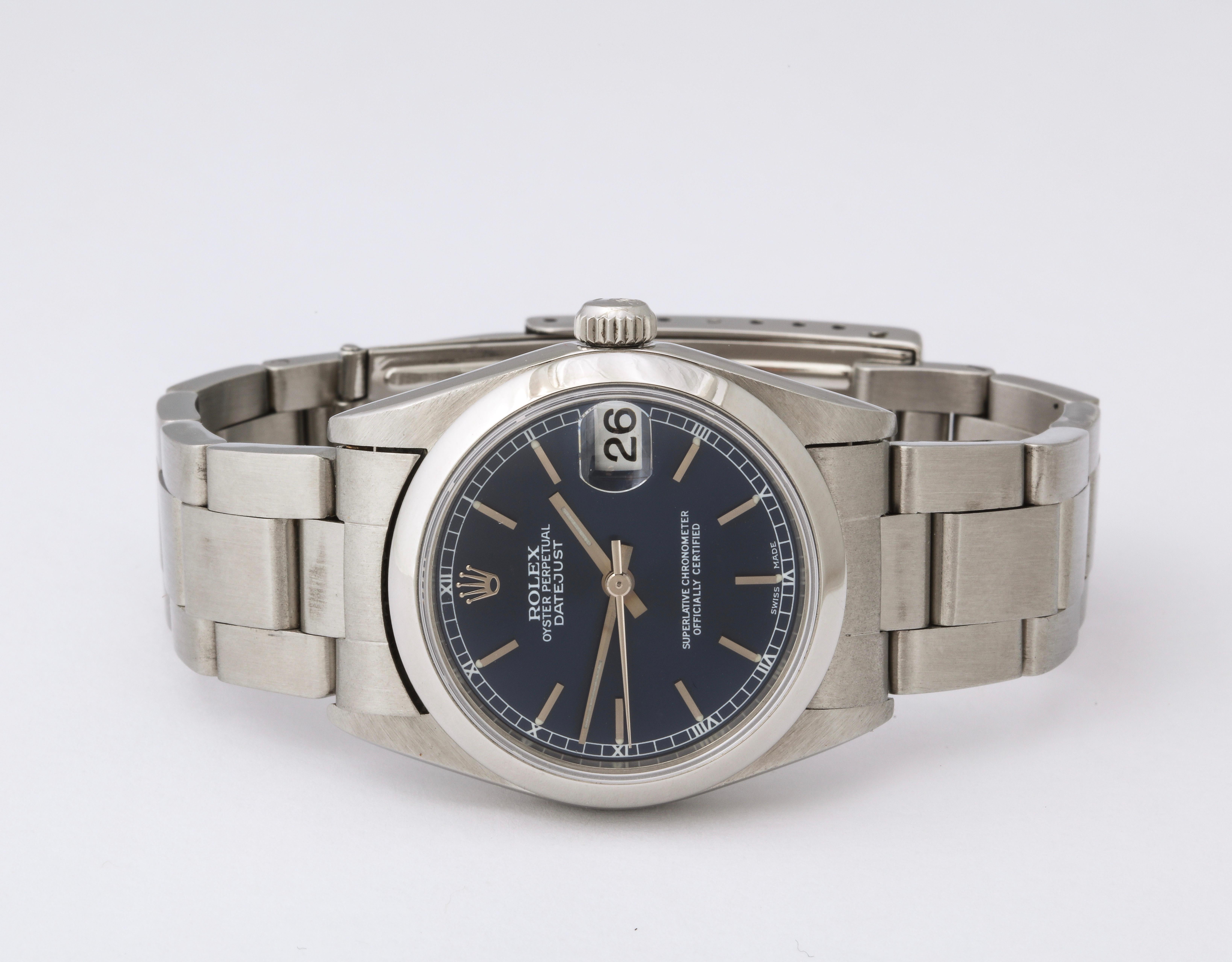 Rolex 2003 Full Set Mint Condition Midsize Datejust Blaue Zifferblattuhr in voller Ausführung 1