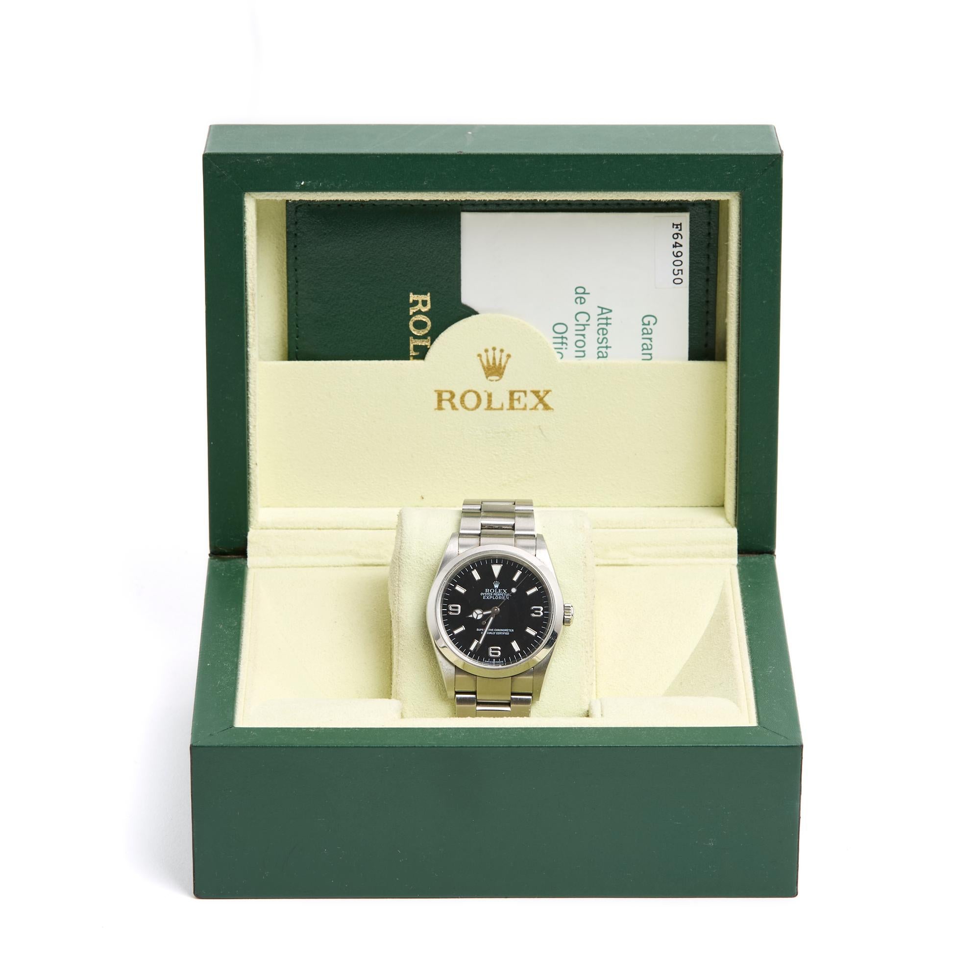 Rolex 2007 Montre Explorer I Acier 36mm Orologio Explorer in acciaio Scatola di cartone 2