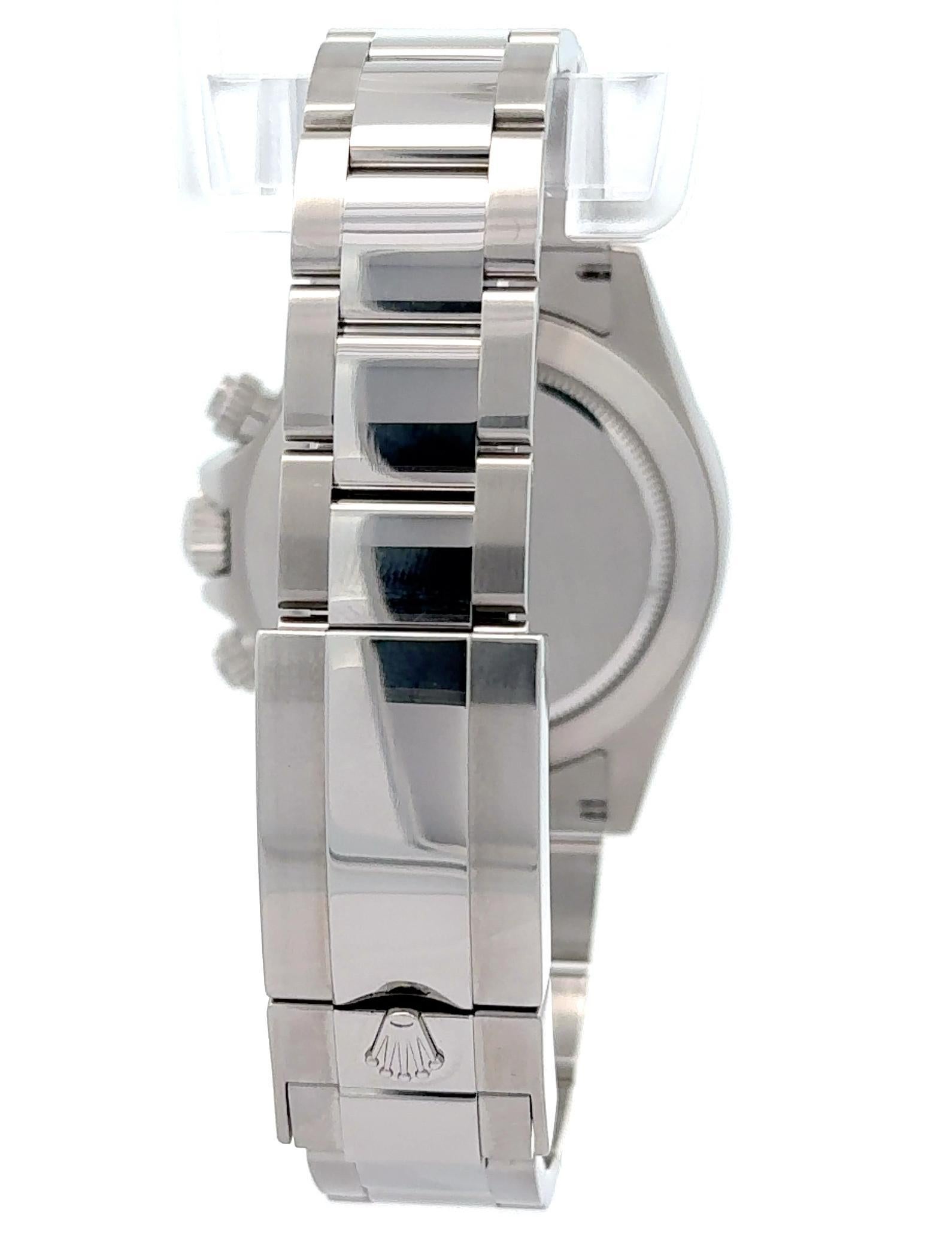 Rolex 2015 Daytona - 116520 Stainless 40mm White Dial Watch w/ Box and Papers In Good Condition For Sale In Palm Beach, FL