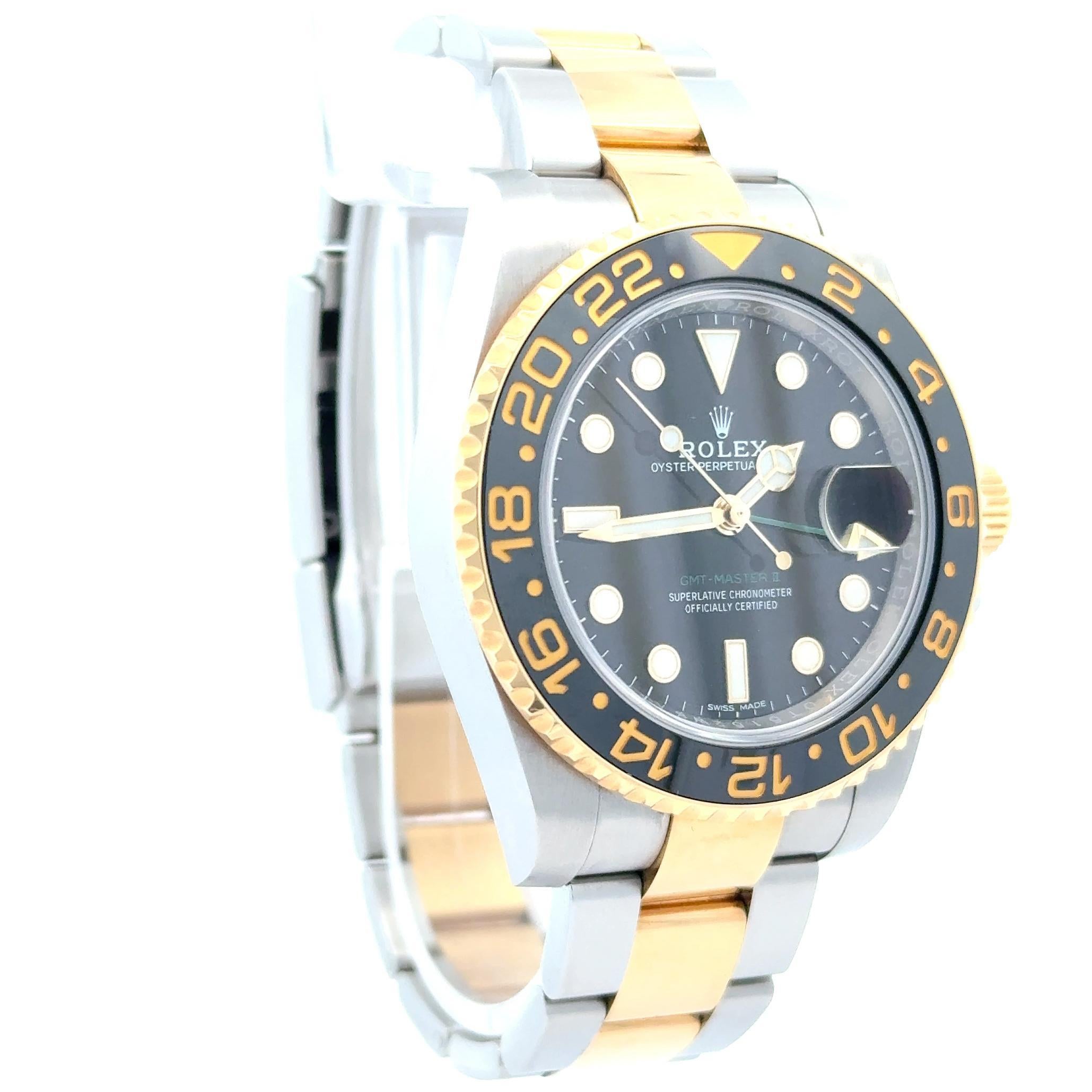 Femenino o masculino Rolex 2018 GMT-Master 116713LN Reloj de pulsera con esfera negra bicolor c/caja y papeles en venta