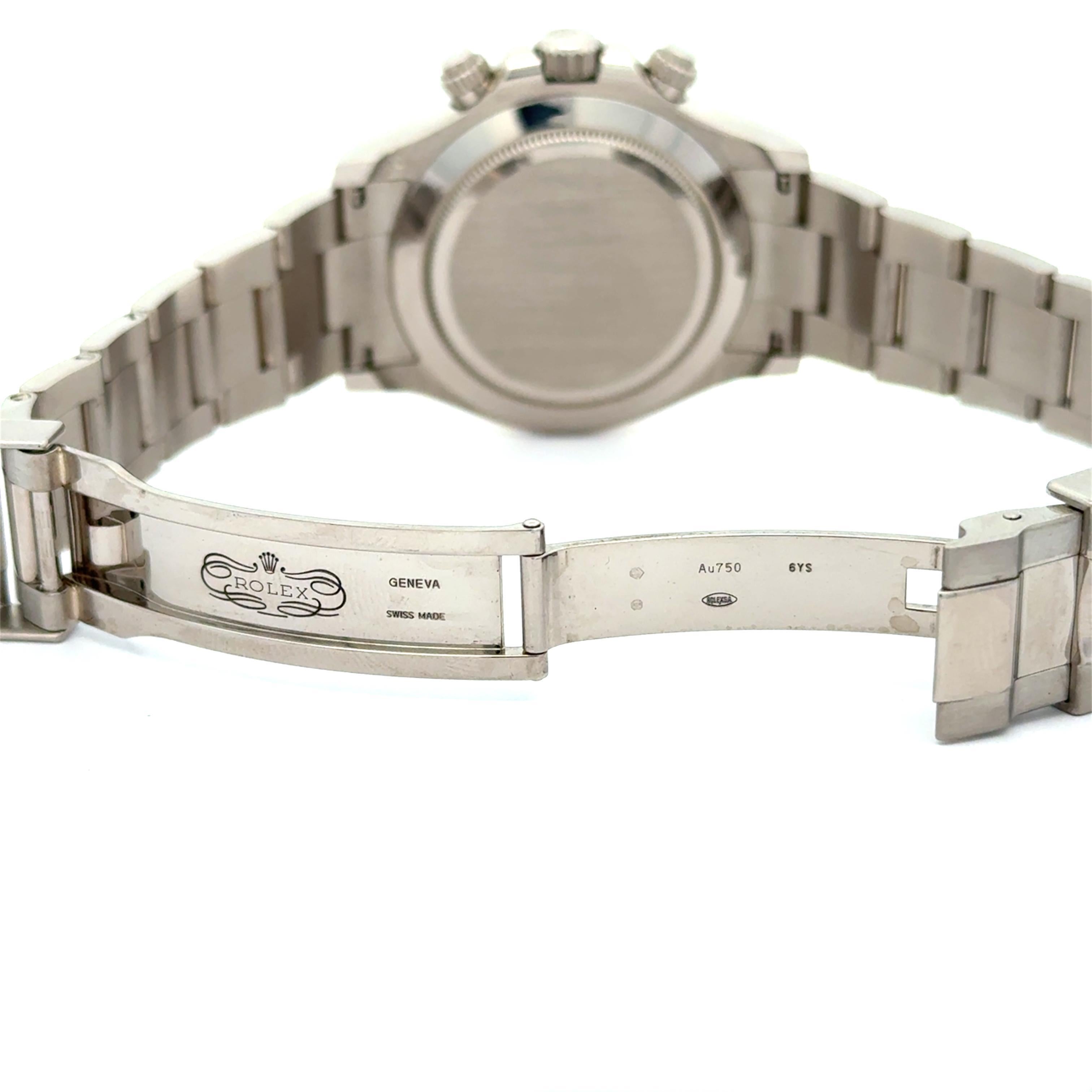 Rolex 2020 Daytona 116509 Oro Bianco Quadrante Blu 40 mm Orologio con Scatola e Documenti in vendita 2