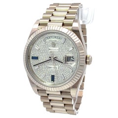 Rolex 2021 Day-Date 40mm M228239-0049 Diamant Zifferblatt Saphir Indizes Uhr