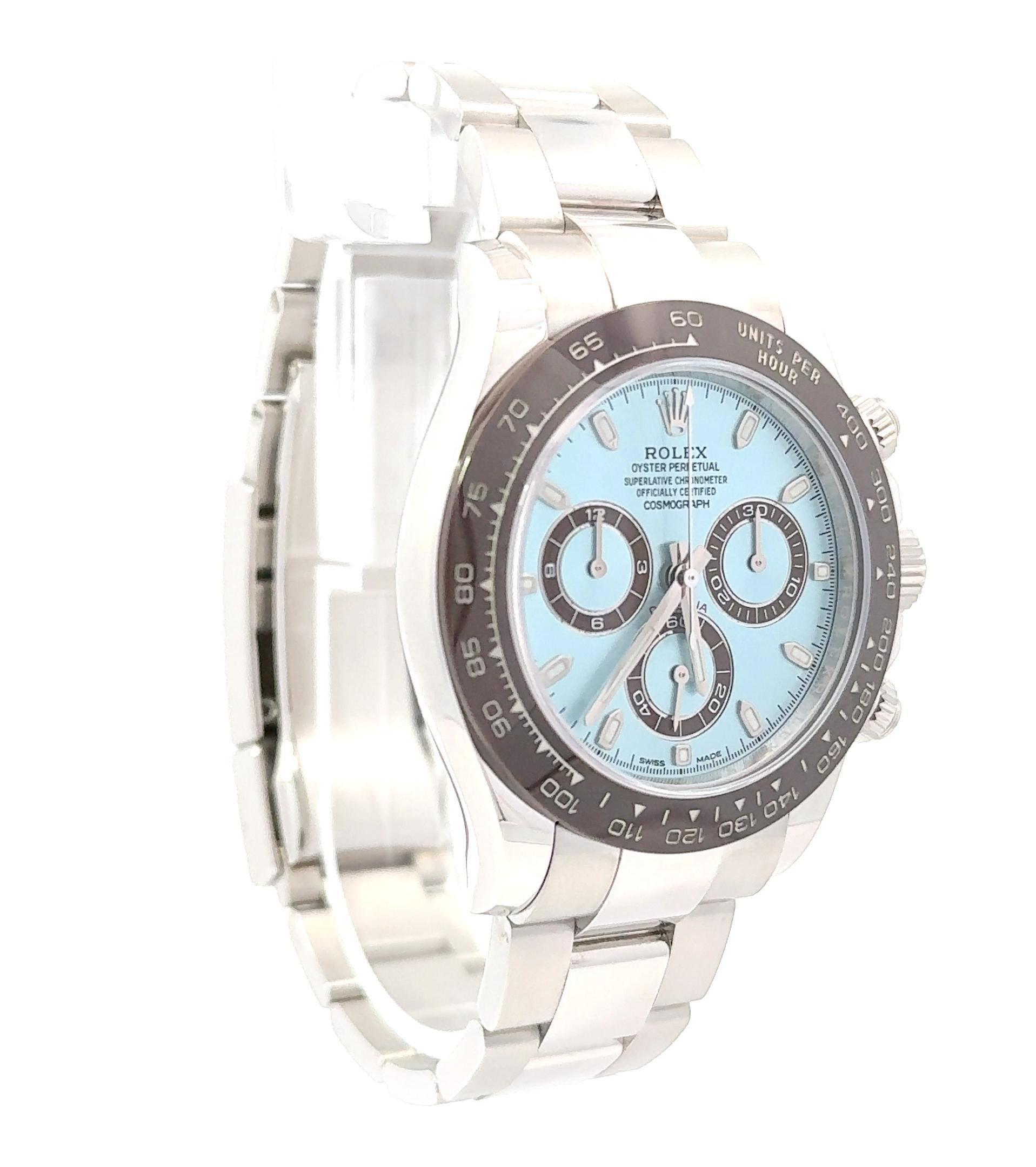 Reloj Rolex 2021 Daytona Modelo 116506 Platino Esfera Hielo c/caja y papeles en venta 2