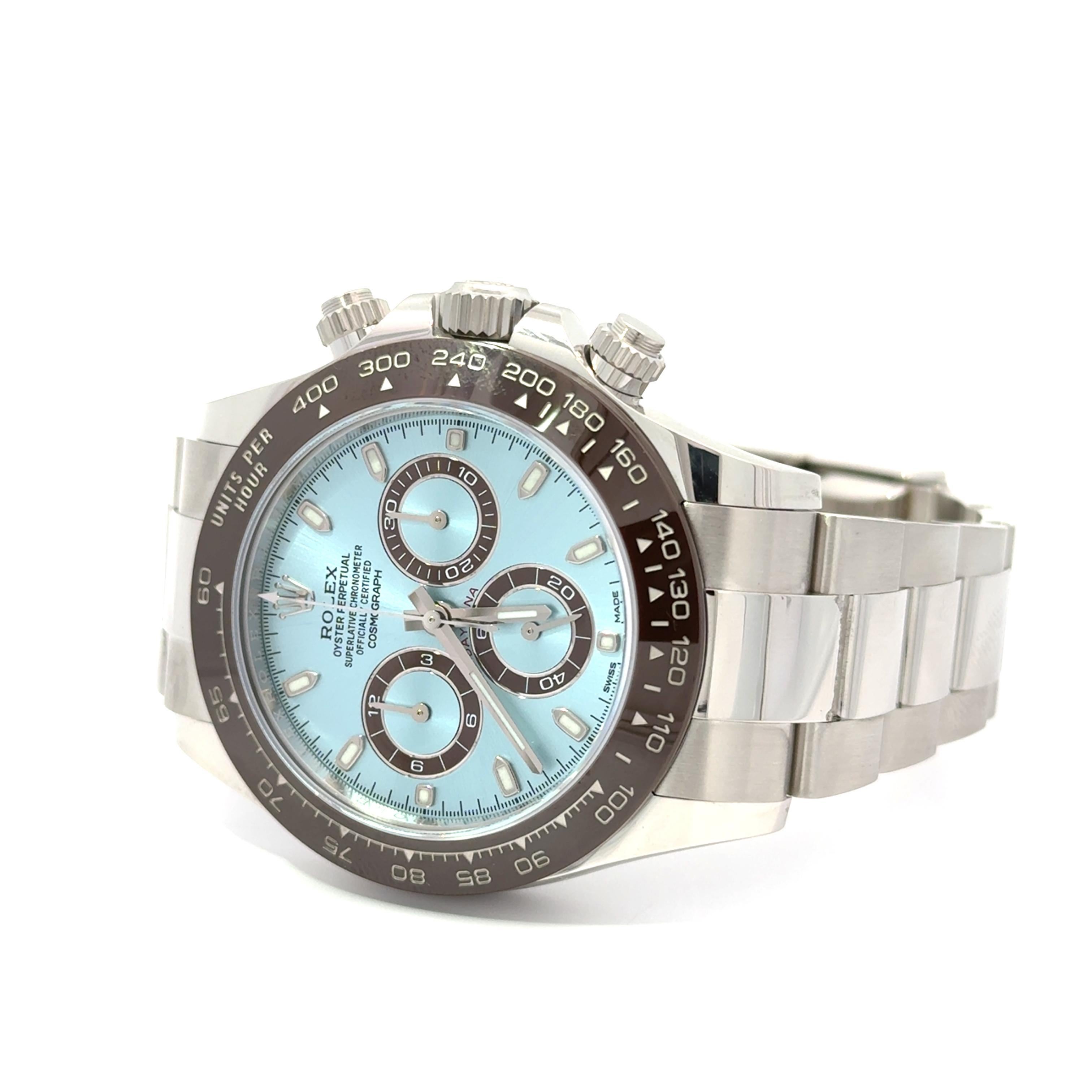 Reloj Rolex 2021 Daytona Modelo 116506 Platino Esfera Hielo c/caja y papeles en venta 3