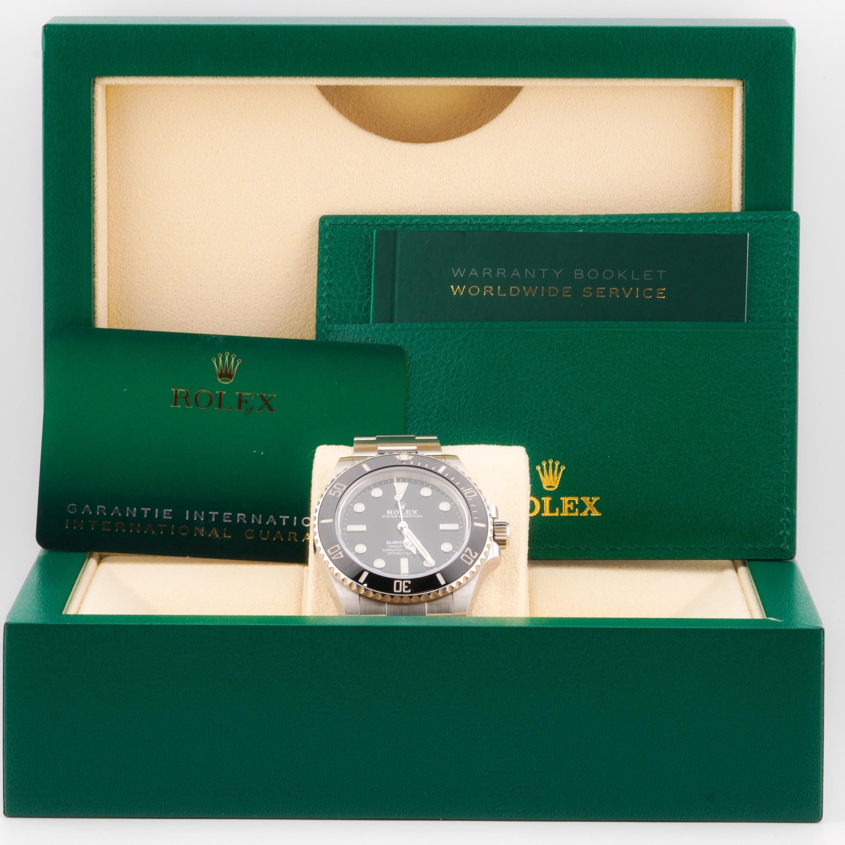 Reloj Rolex 2021 Submariner Sin Fecha 124060 Acero inoxidable 41mm c/ Tarjeta y caja en venta 3