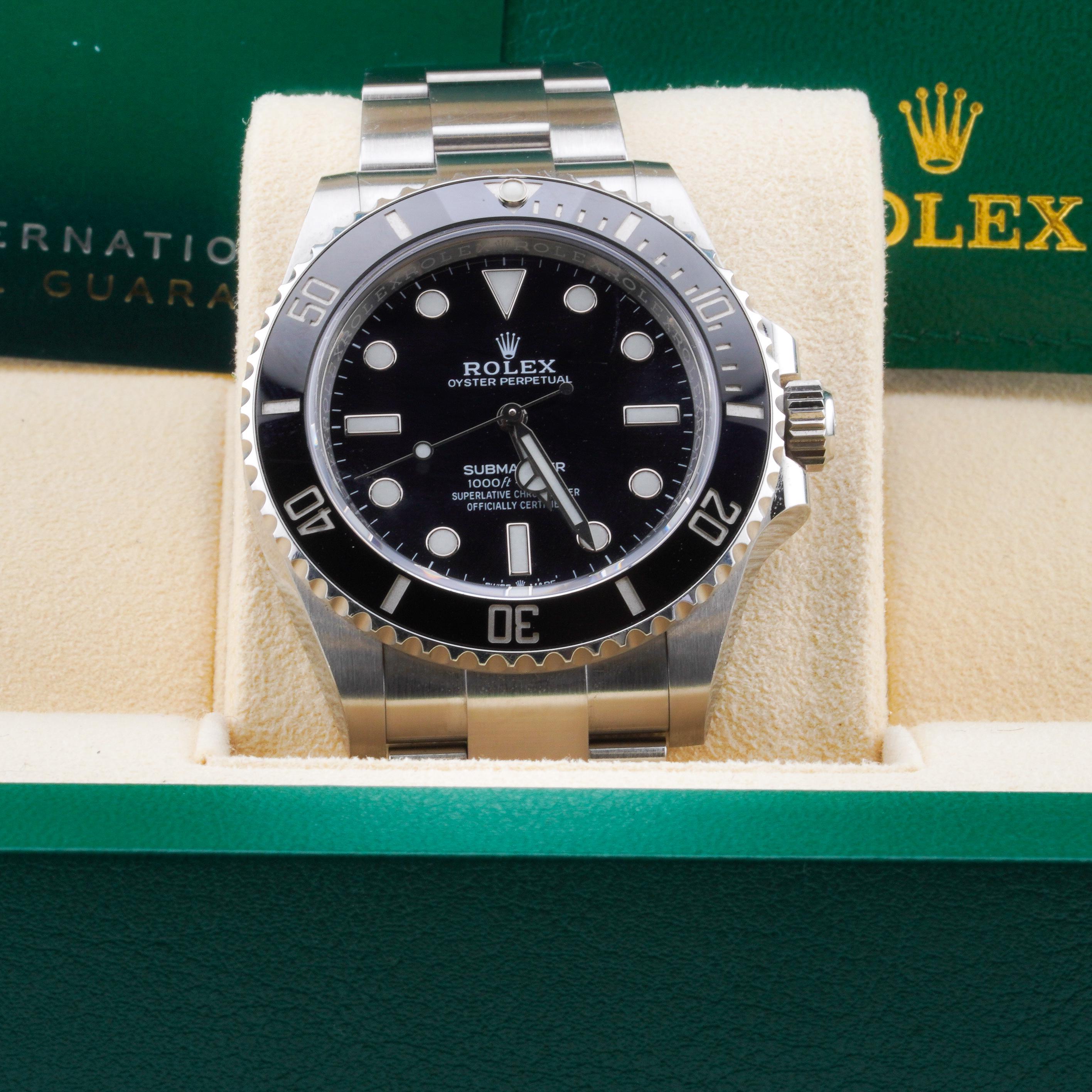 Reloj Rolex 2021 Submariner Sin Fecha 124060 Acero inoxidable 41mm c/ Tarjeta y caja en venta 4