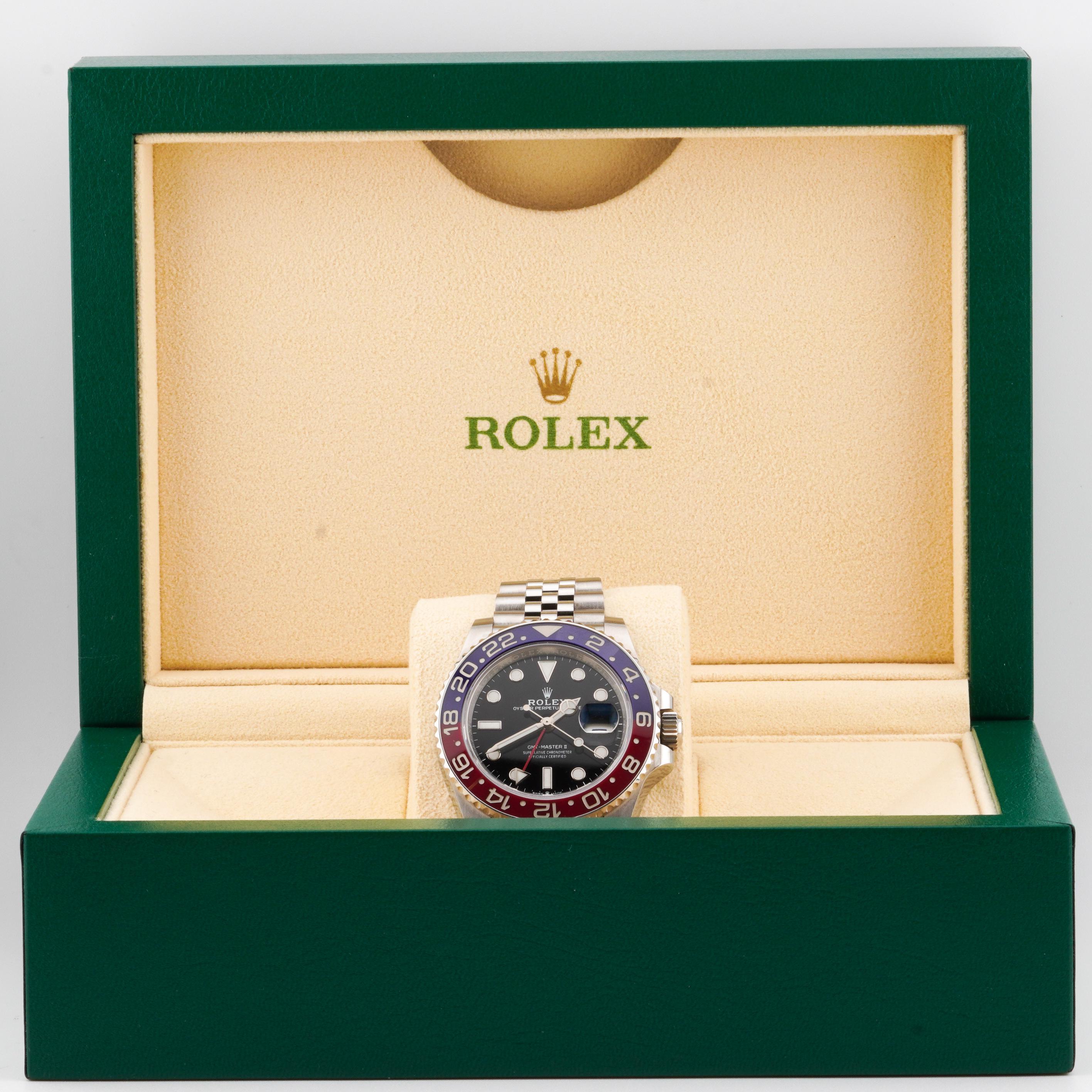 Rolex 2022 GMT-Master II 126710BLRO 40mm Orologio Jubilee con scatola e documenti in vendita 6