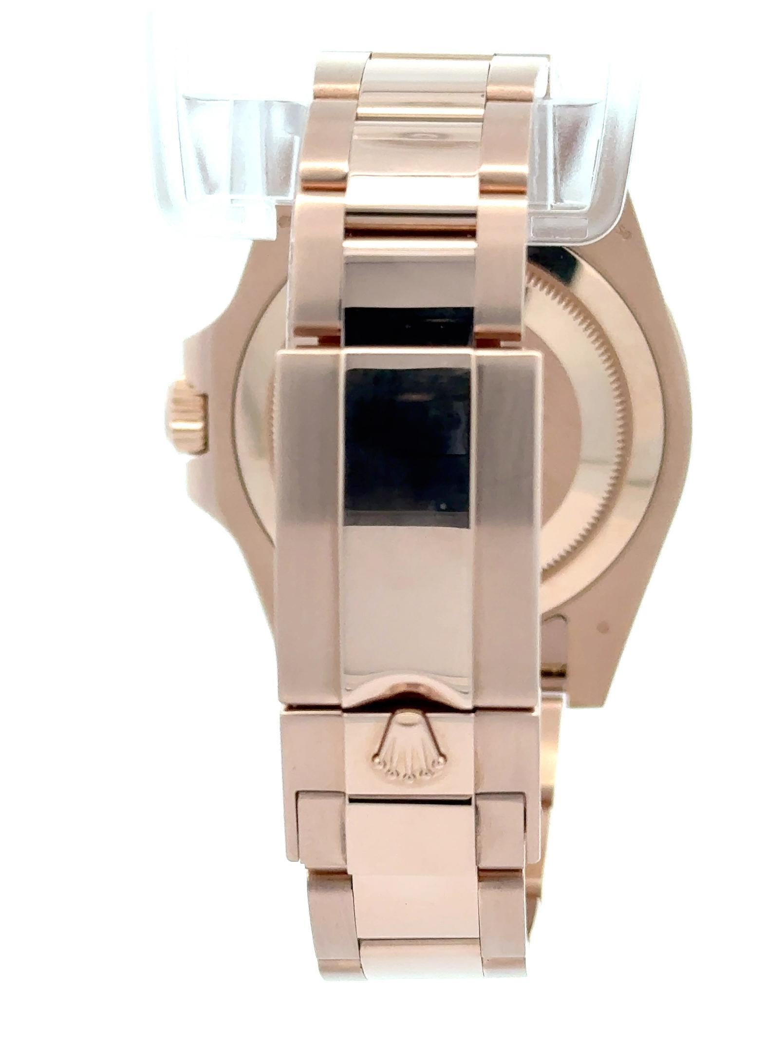 Rolex 2022 GMT-Master II 126715CHNR 18k Rose Gold 40mm Watch w/ Box and Card In Excellent Condition For Sale In Palm Beach, FL