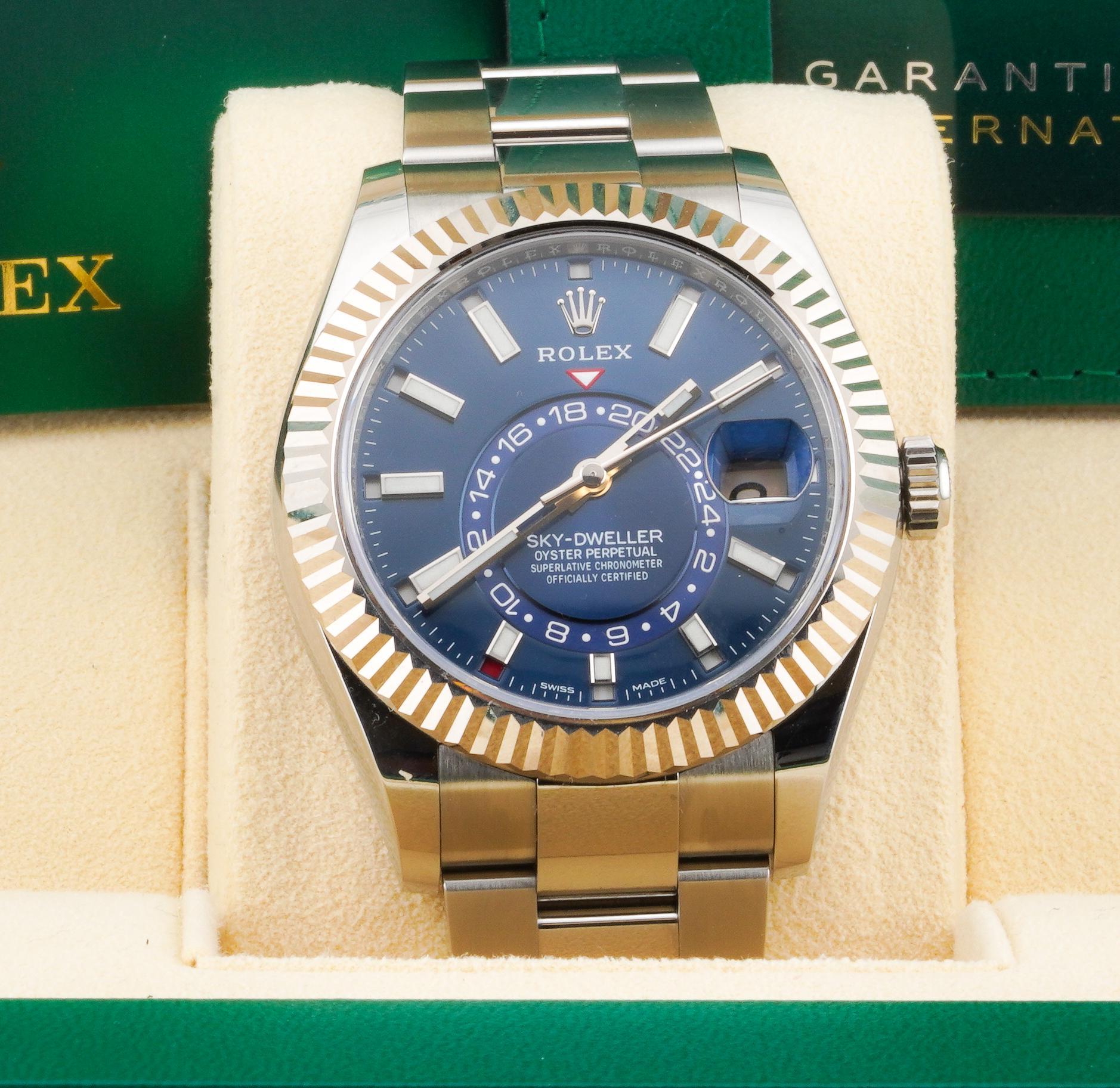 Rolex 2022 Sky-Dweller 326934 Reloj Oyster inoxidable 42mm c/caja y papeles en venta 3