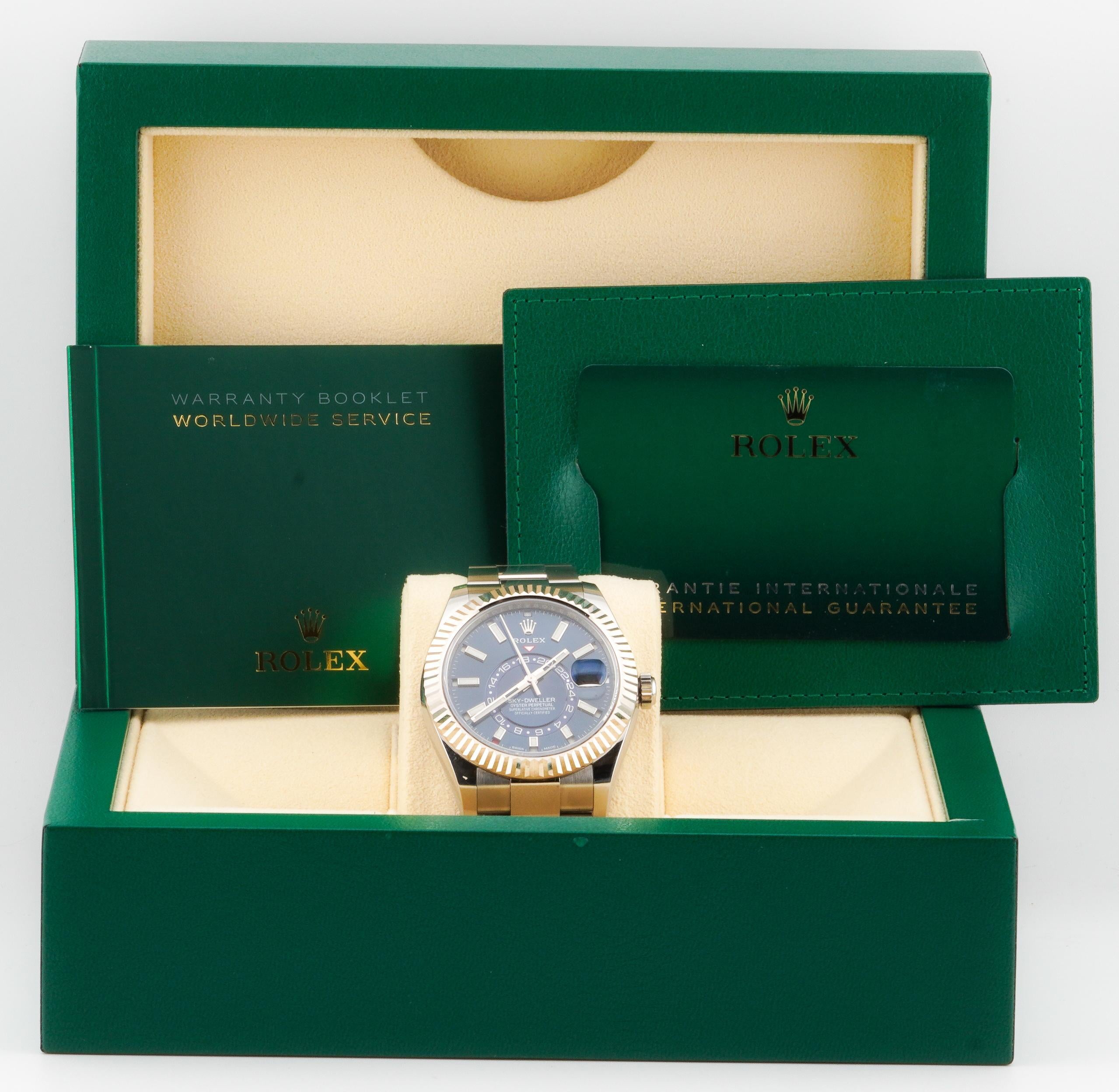 Rolex 2022 Sky-Dweller 326934 Reloj Oyster inoxidable 42mm c/caja y papeles en venta 4
