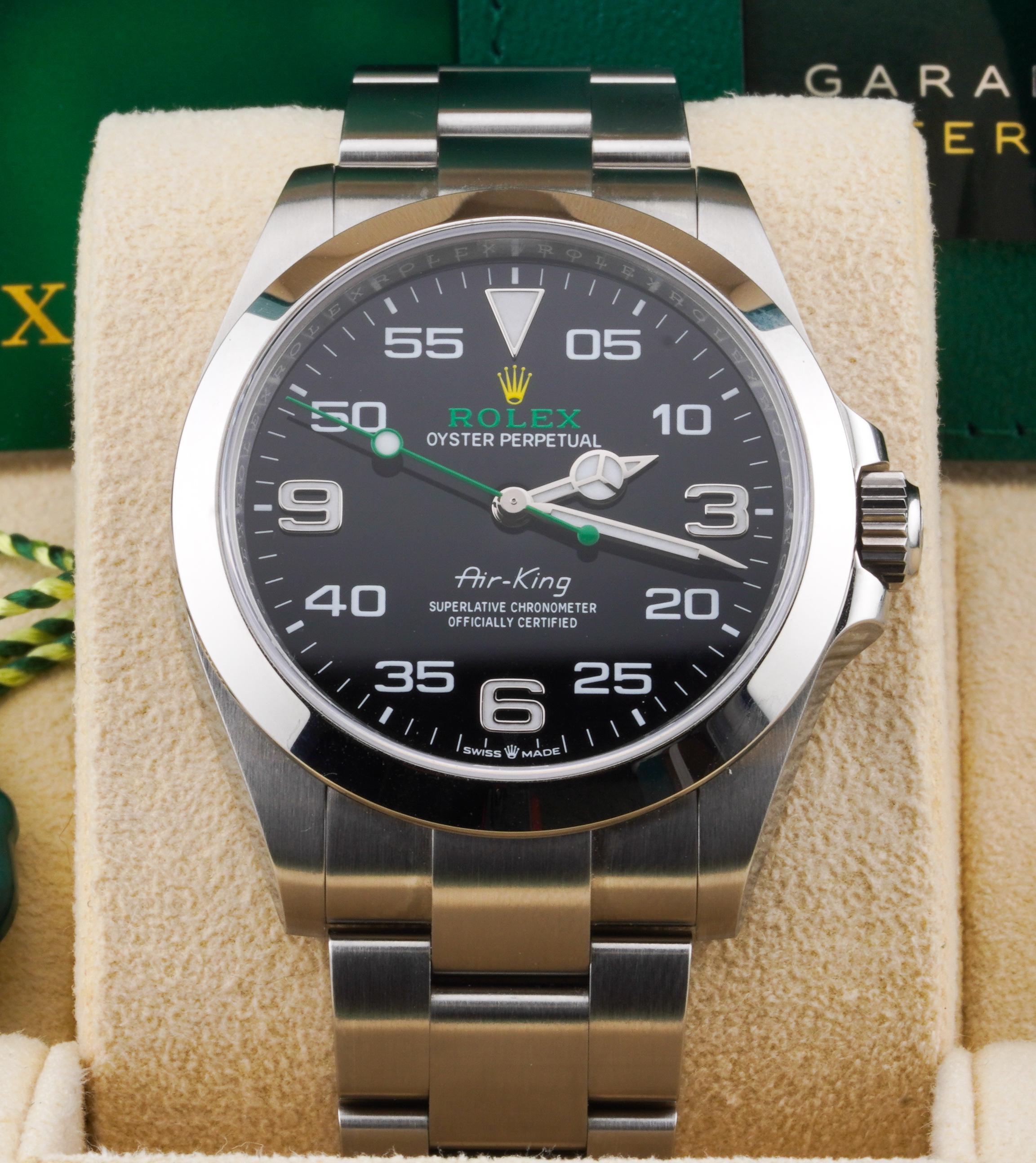 Rolex 2023 Air King - 126900 40mm Stainless Steel Oyster Watch w/ Box and Papers For Sale 6