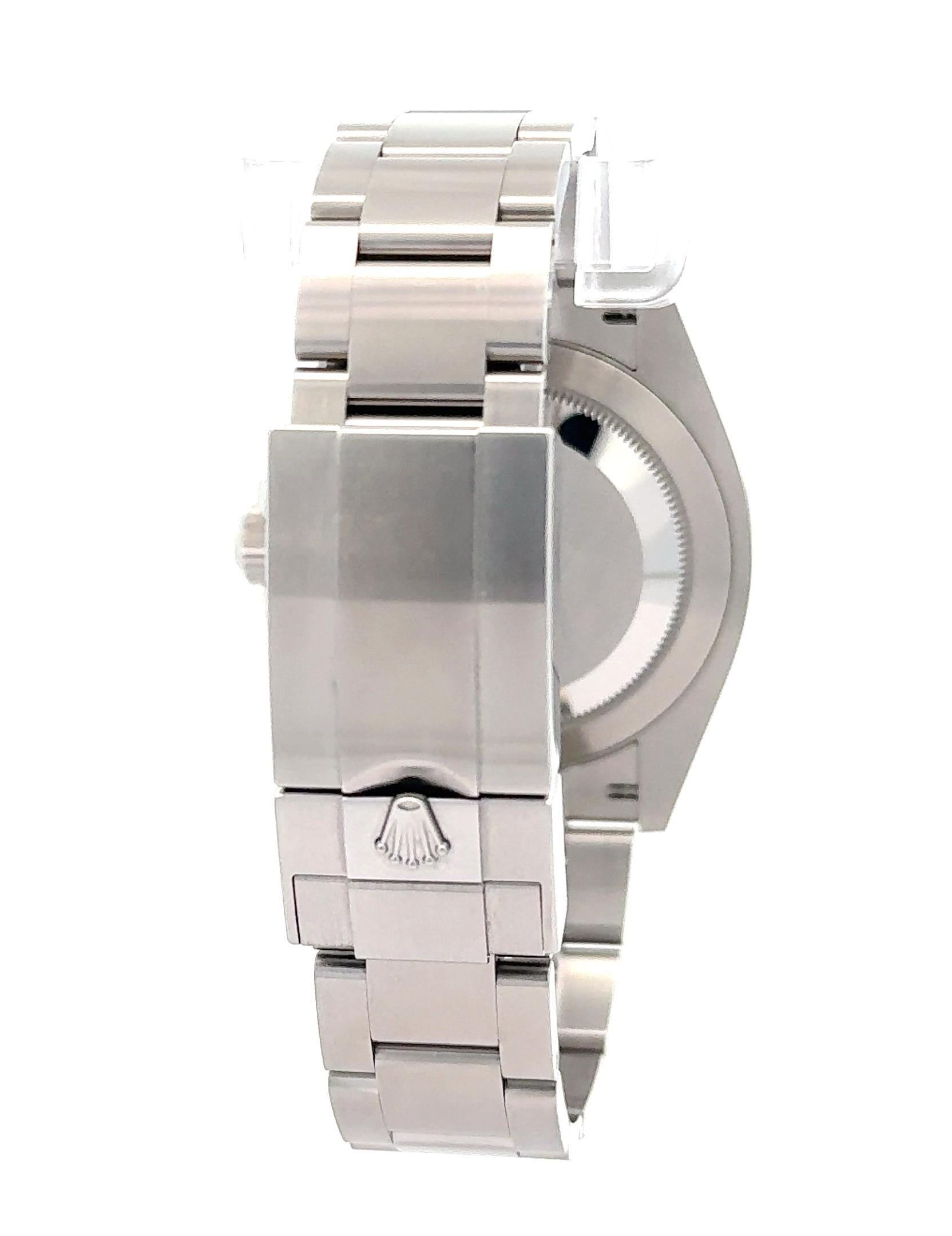 Rolex 2023 Air King - 126900 40mm Stainless Steel Oyster Watch w/ Box and Papers In Good Condition For Sale In Palm Beach, FL