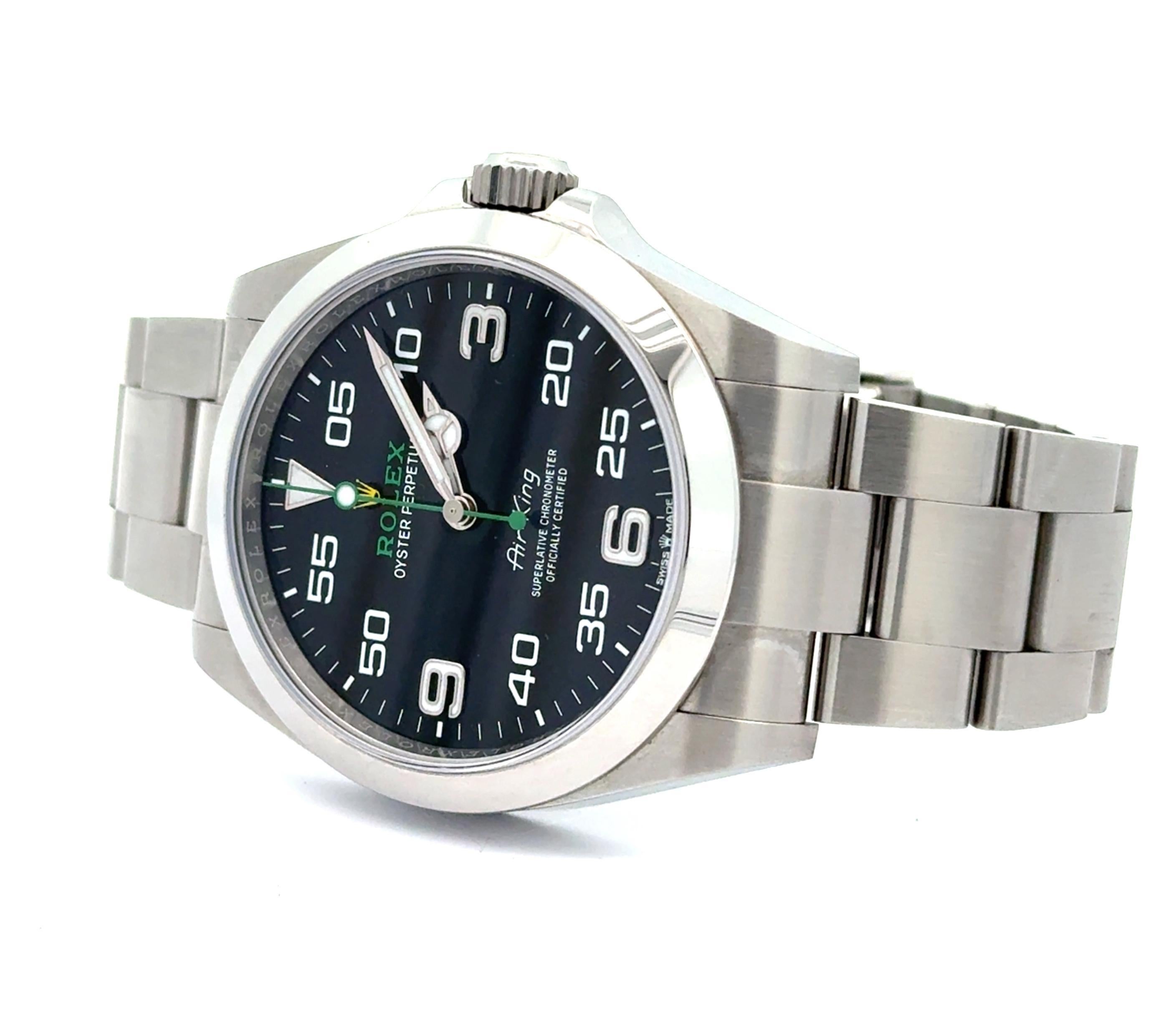 Rolex 2023 Air King - 126900 40mm Stainless Steel Oyster Watch w/ Box and Papers For Sale 1