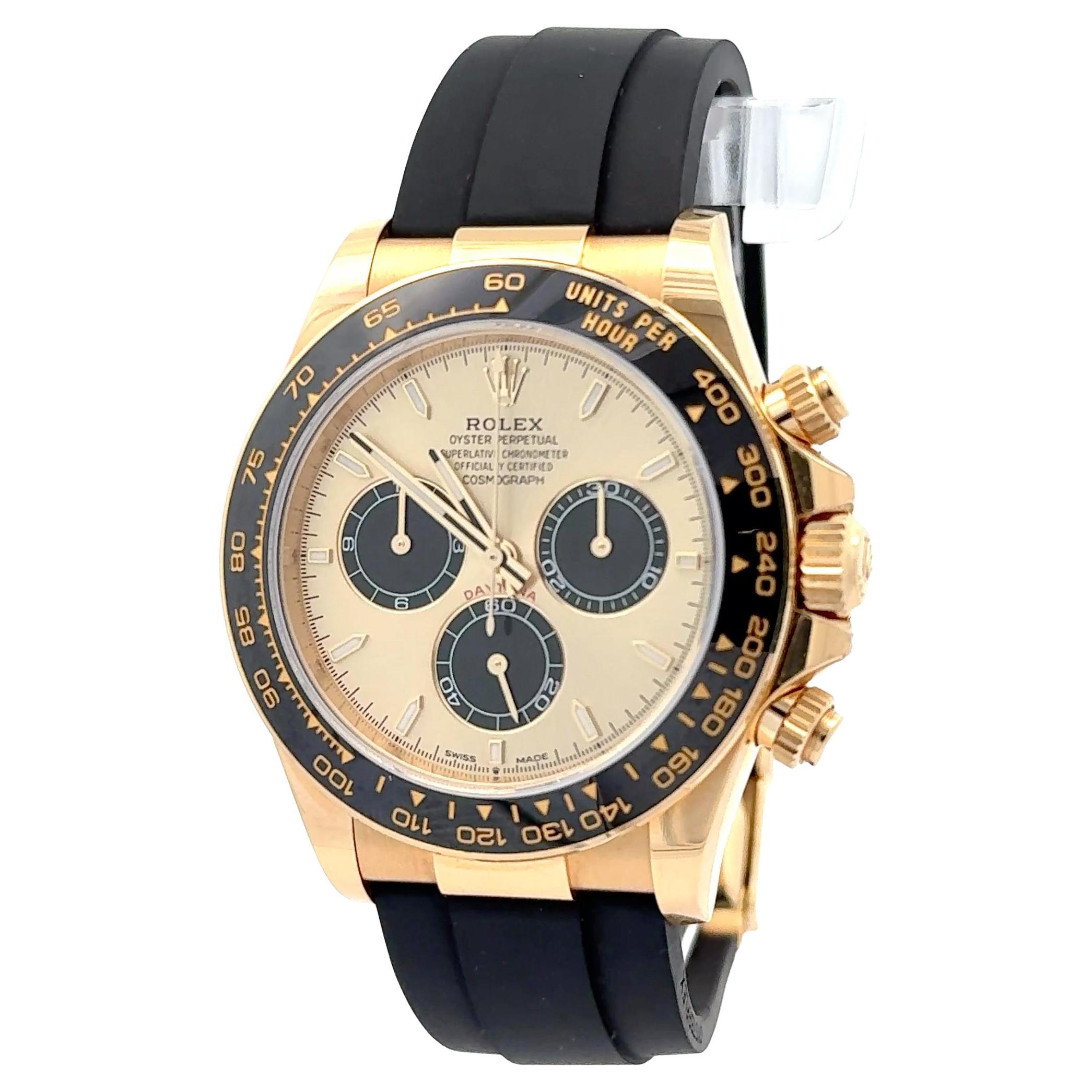 Rolex 2023 Daytona 126518LN Yellow Gold 40mm Oysterflex Watch w/ CARD ONLY