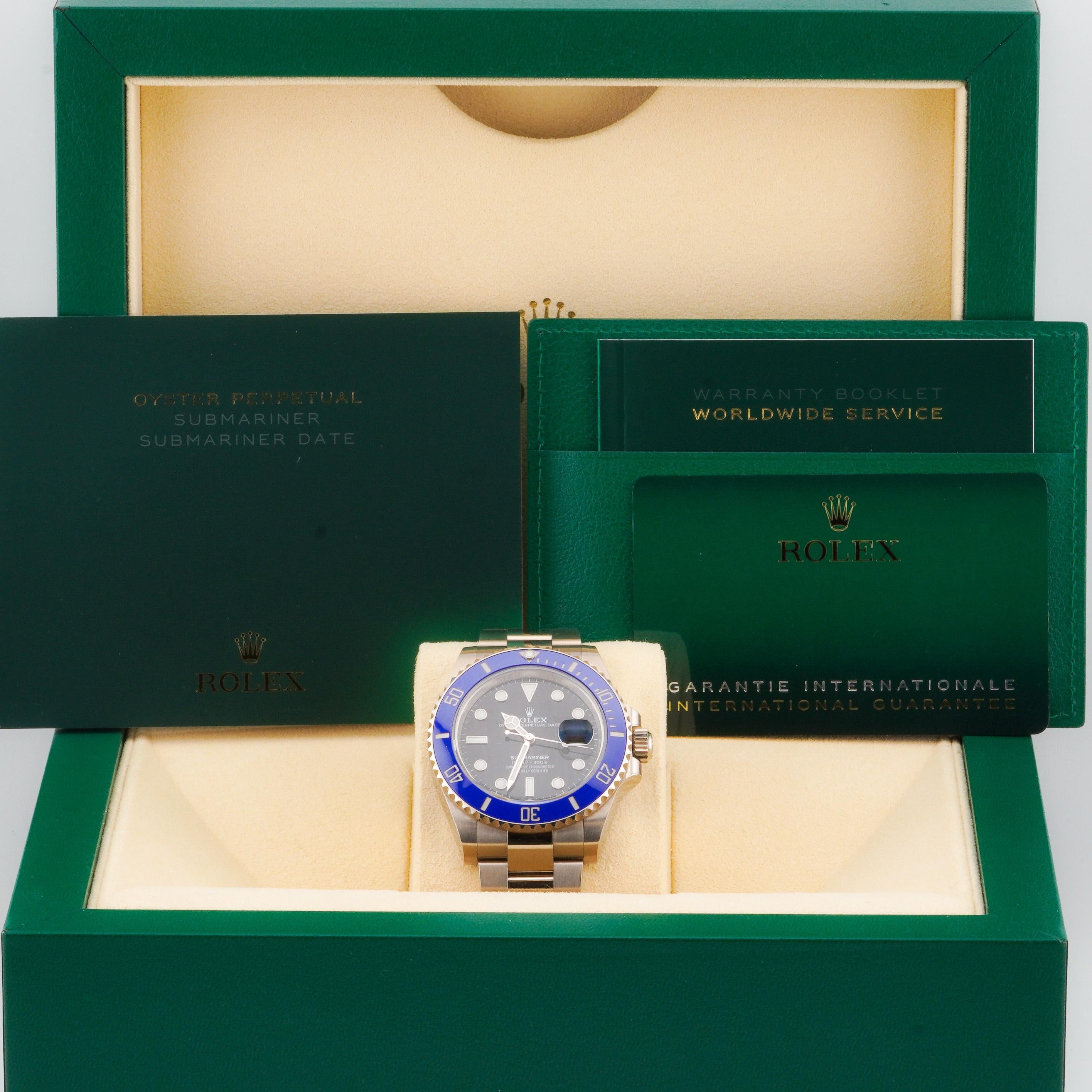 Rolex 2023 Submariner Date 126619LB White Gold Watch w/ Box and Papers en vente 5