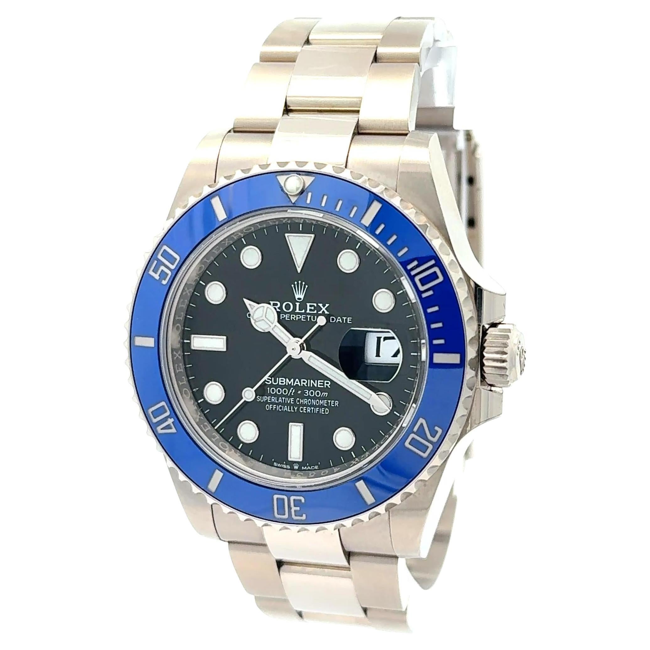 Rolex 2023 Submariner Date 126619LB White Gold Watch w/ Box and Papers en vente