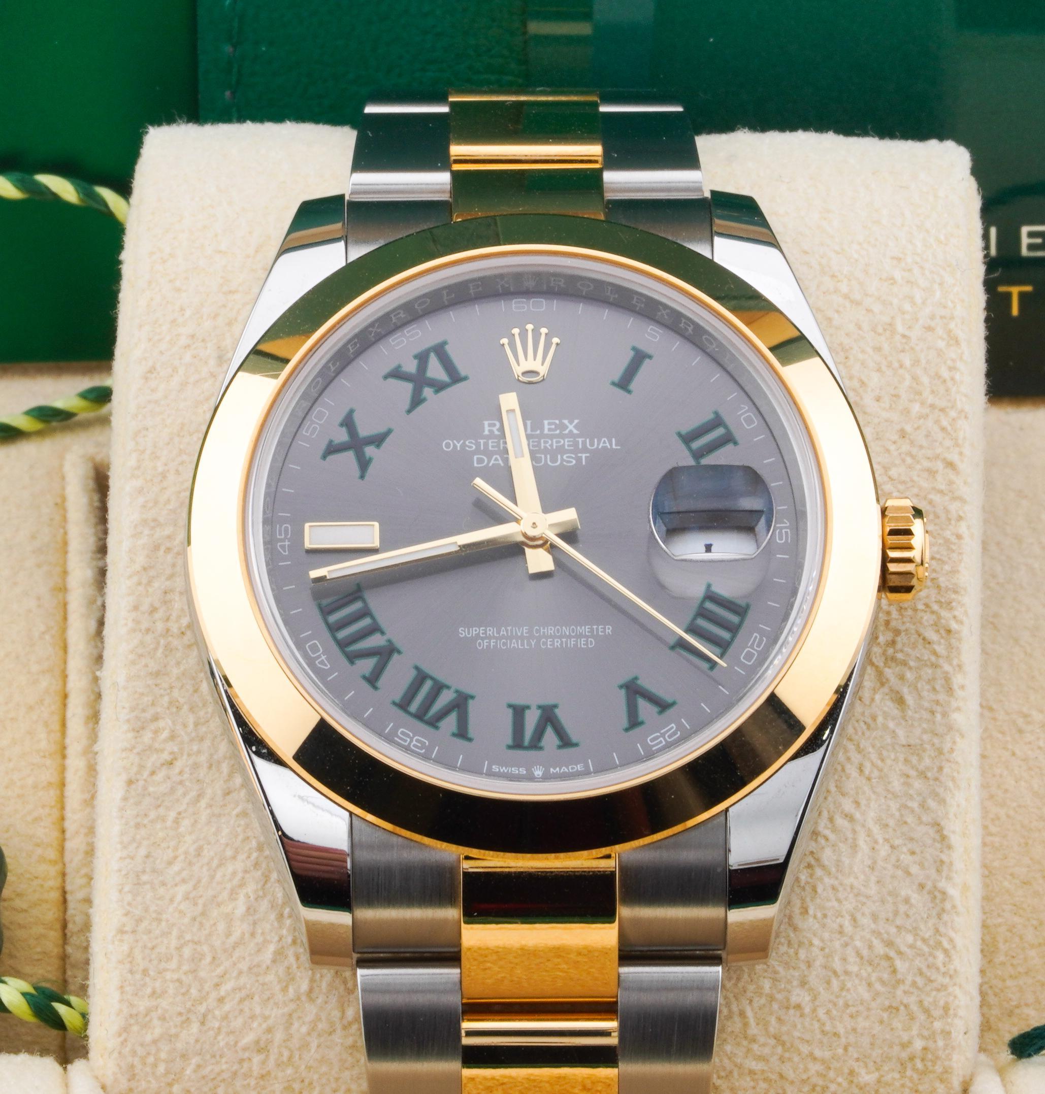 Rolex 2024  Datejust - 126303 Wimbledon 41mm Two-Tone Oyster Watch w/ FULL SET For Sale 6