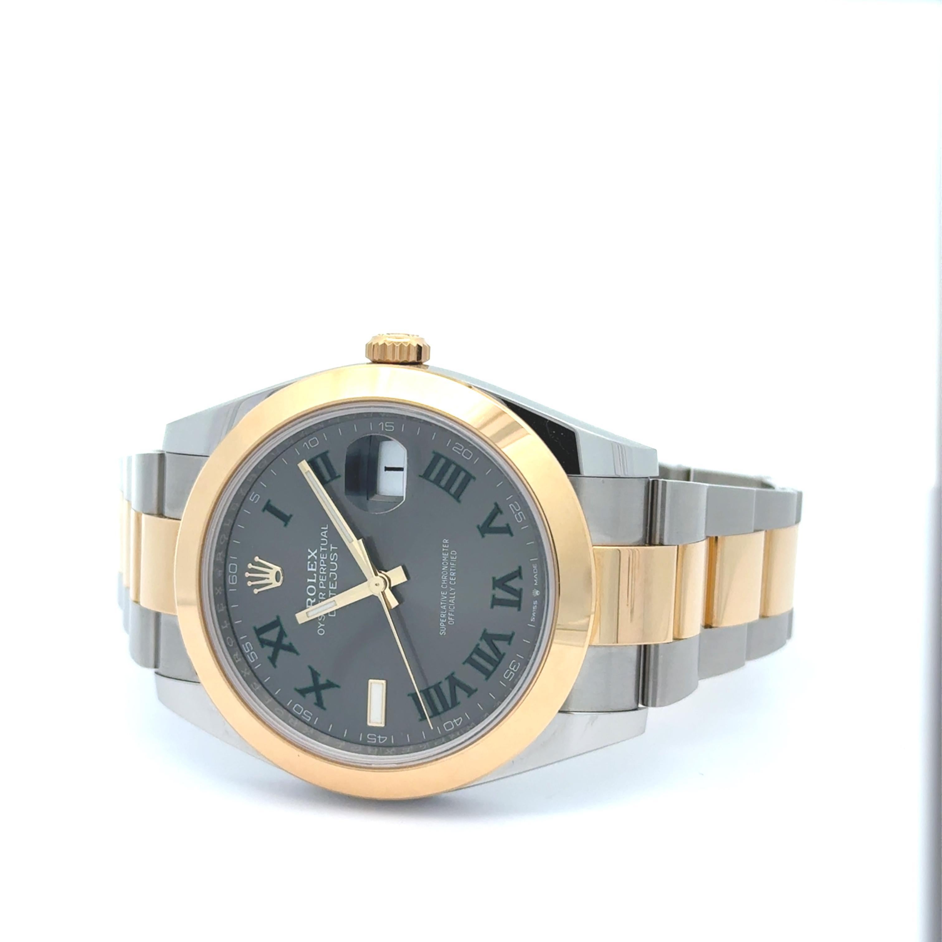 Rolex 2024  Datejust - 126303 Wimbledon 41mm Two-Tone Oyster Watch w/ FULL SET For Sale 1