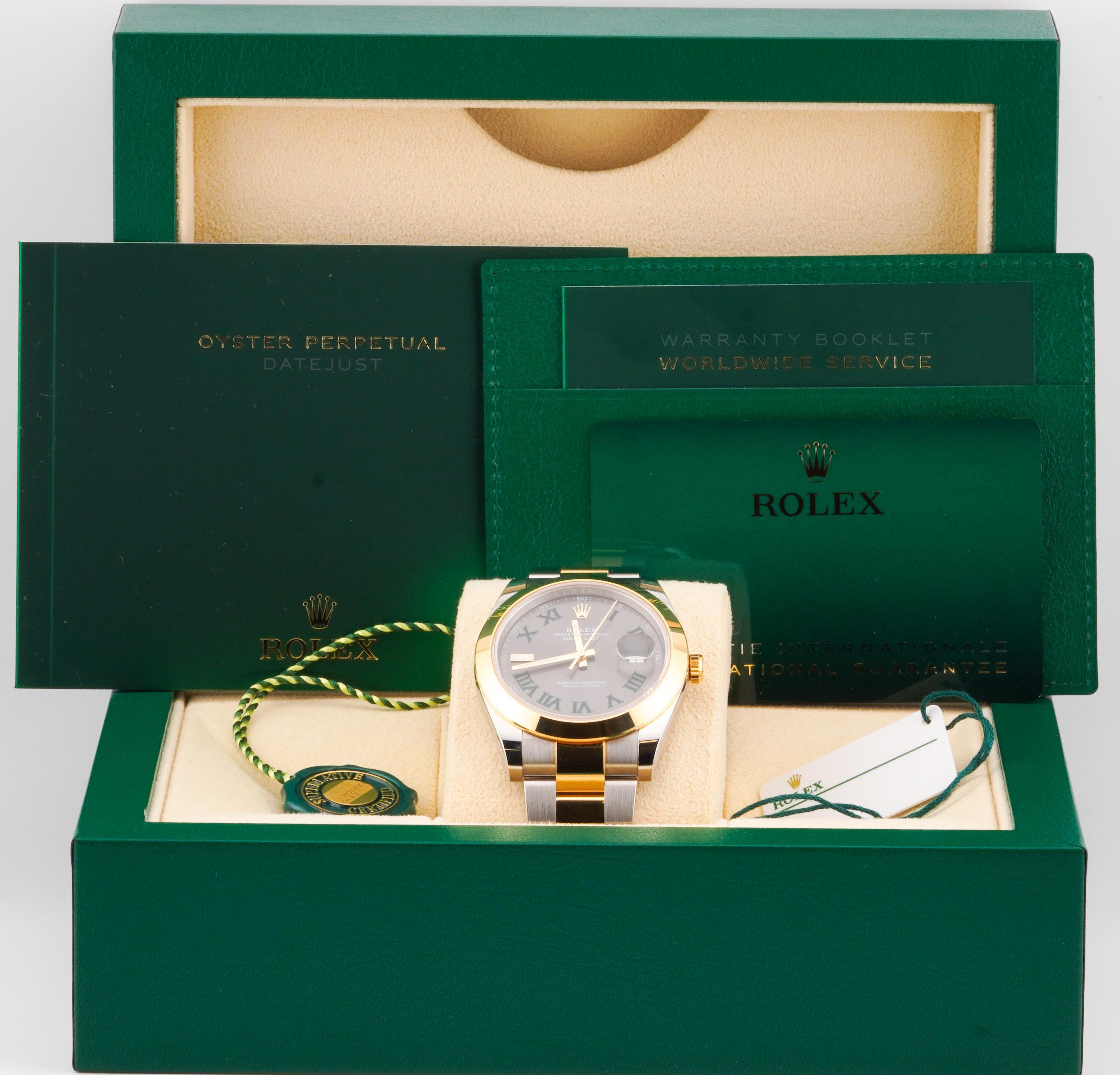 Rolex 2024  Datejust - 126303 Wimbledon 41mm Two-Tone Oyster Watch w/ FULL SET For Sale 5