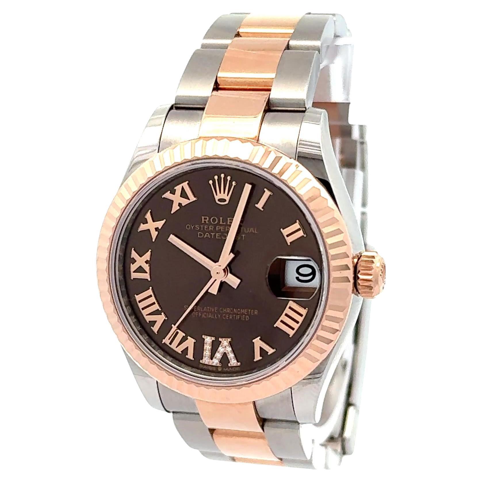 Rolex 2024 Datejust 278271 Chocolate romano 31mm Dial de dos tonos Reloj w / Tarjeta en venta