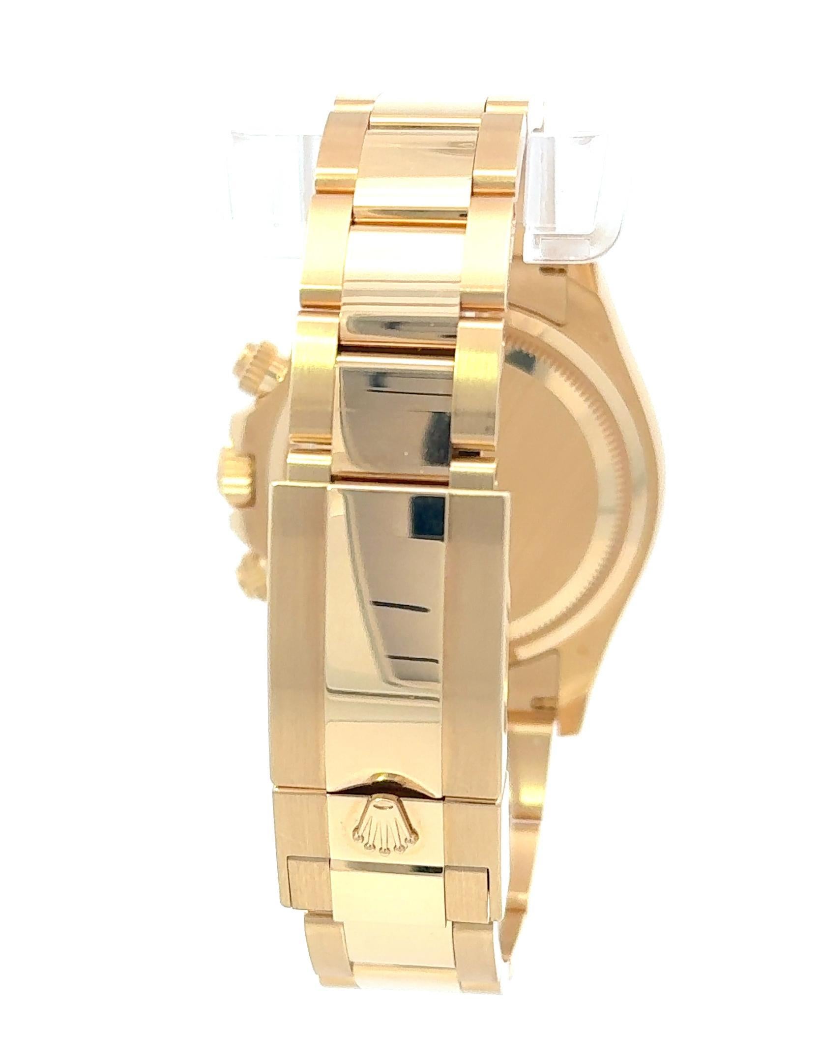 Rolex 2024 Daytona 126508 40mm Oro Giallo Quadrante Nero Orologio con Scatola e Documenti In condizioni buone in vendita a Palm Beach, FL