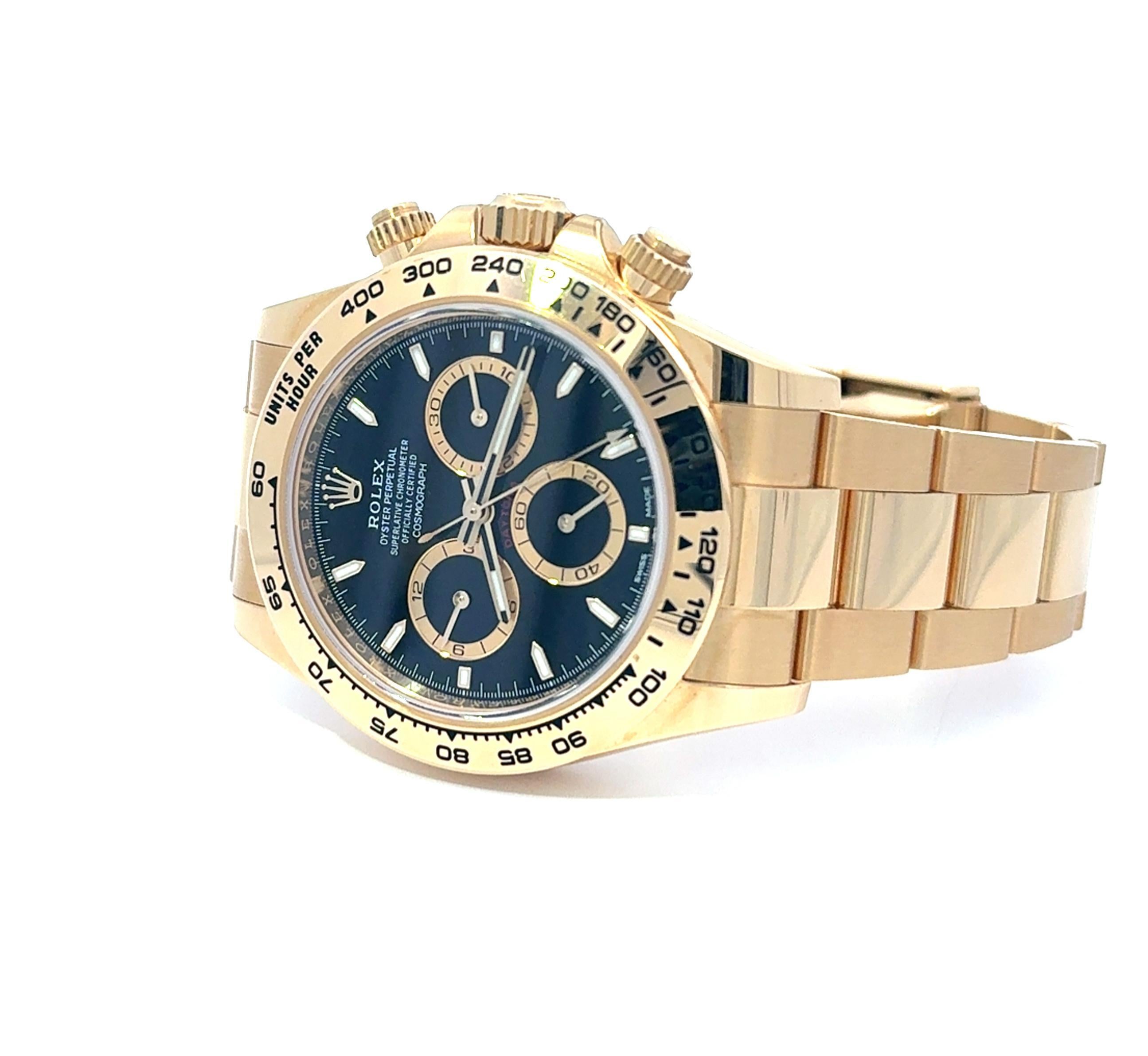 Rolex 2024 Daytona 126508 40mm Oro Giallo Quadrante Nero Orologio con Scatola e Documenti in vendita 1