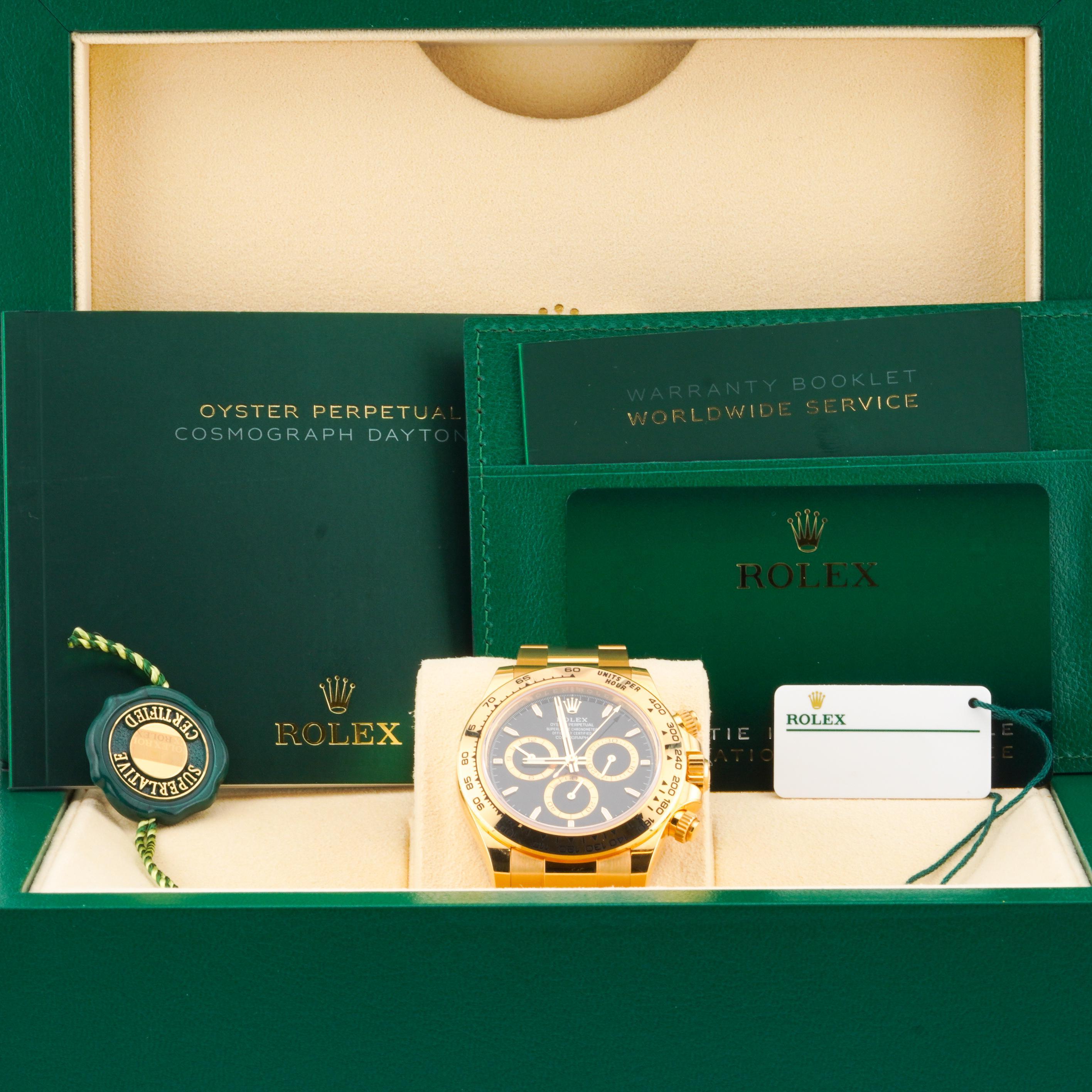 Rolex 2024 Daytona 126508 40mm Oro Giallo Quadrante Nero Orologio con Scatola e Documenti in vendita 3