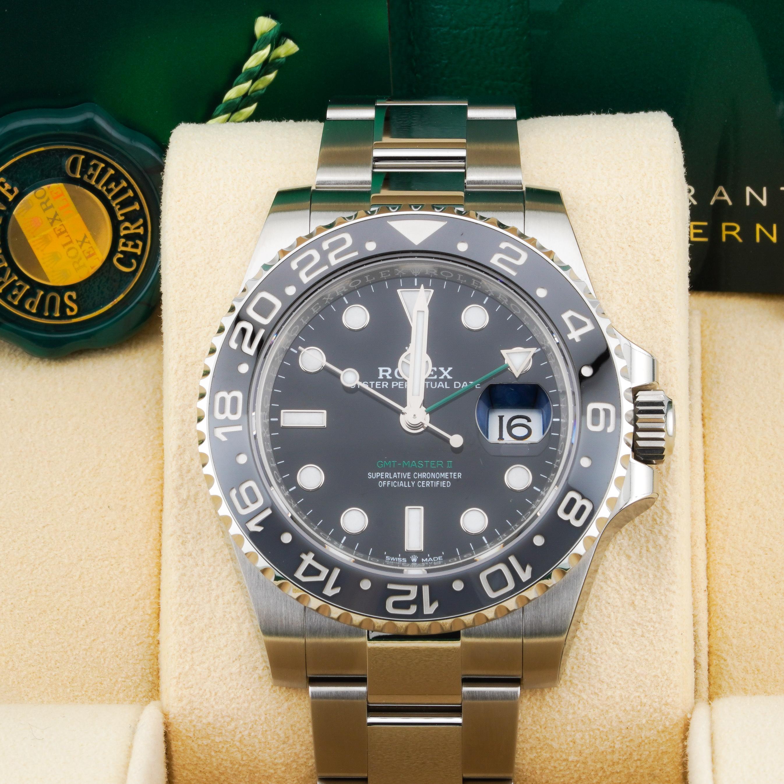 Rolex 2024 GMT-Master II 126710GRNR Orologio da Polso Inox con Scatola e Documenti 8