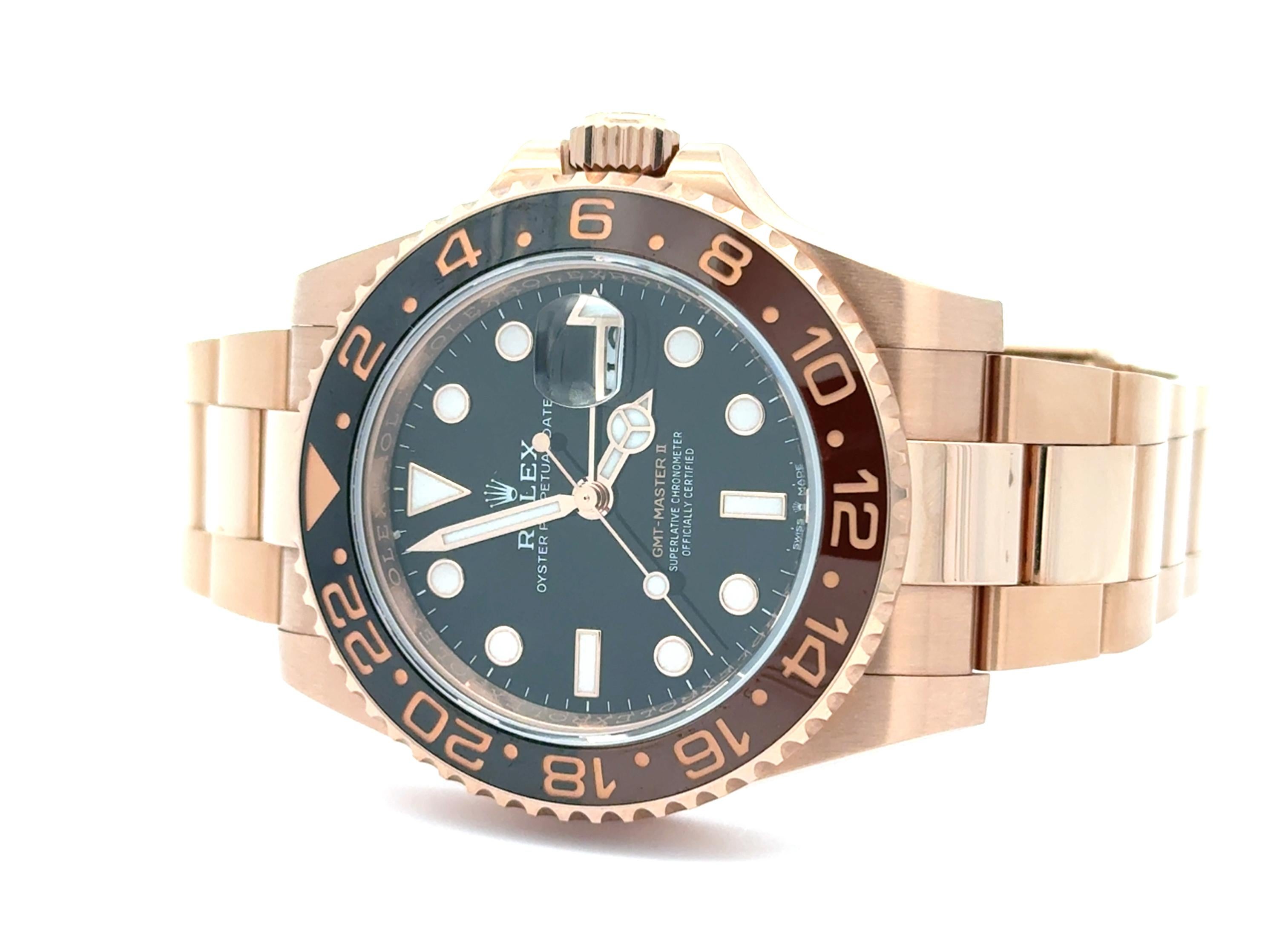 Rolex 2024 GMT-Master II 126715CHNR 40mm Rose Gold Watch w/ FULL SET For Sale 2