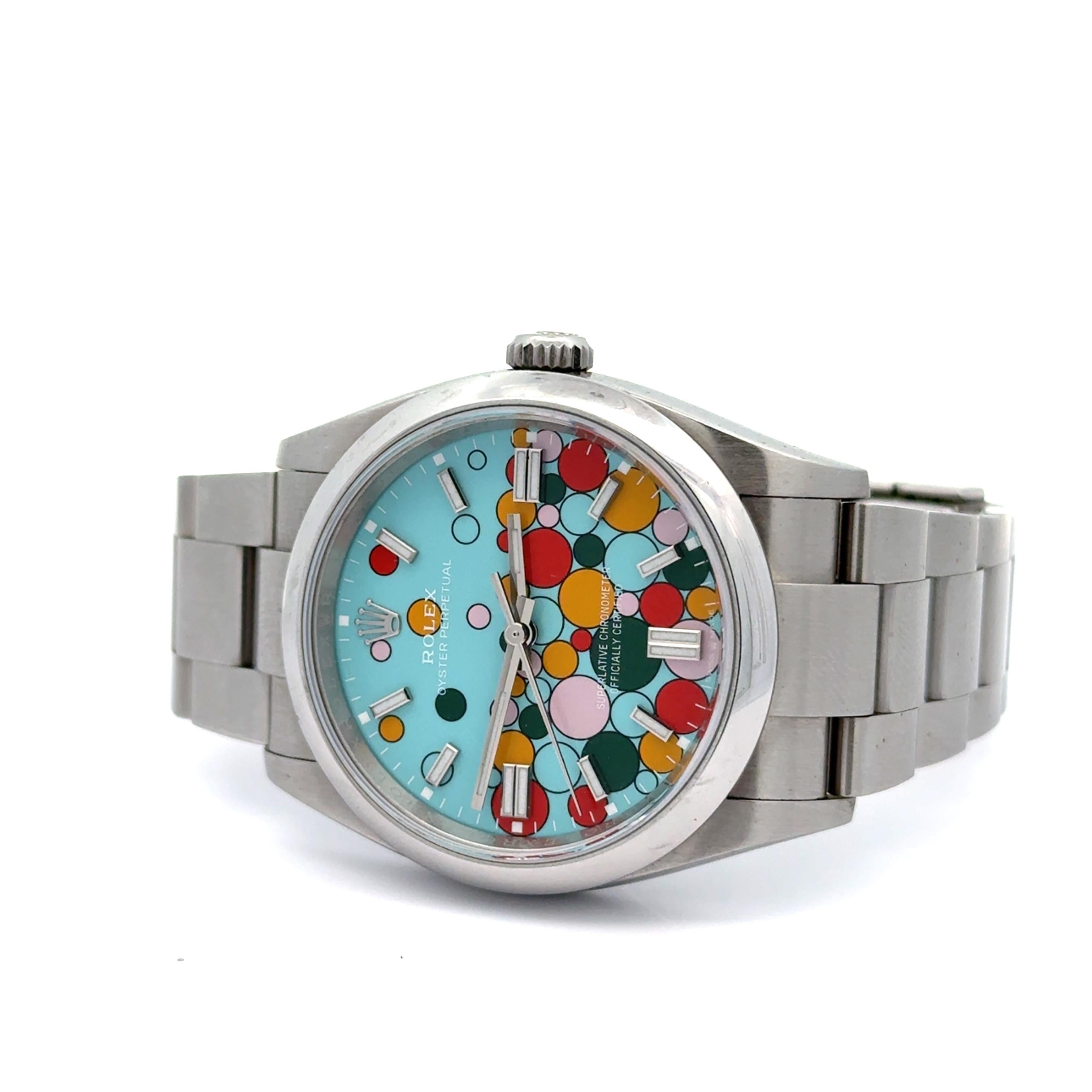 Rolex 2024 Oyster Perpetual 126000 36mm Celebration Dial Uhr w / Box und Papiere im Angebot 3