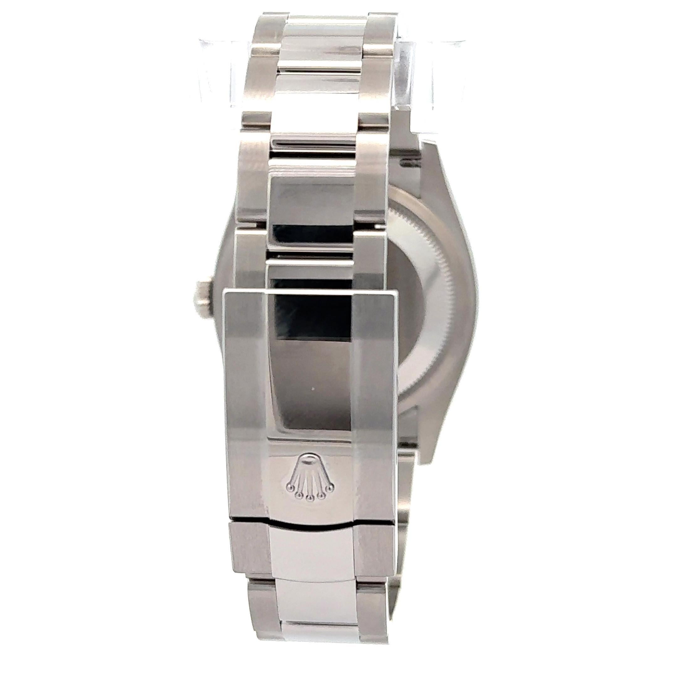 Rolex 2025 Datejust 126200 Quadrante Blu 36mm Oyster Orologio con Scatola e Documenti In condizioni buone in vendita a Palm Beach, FL