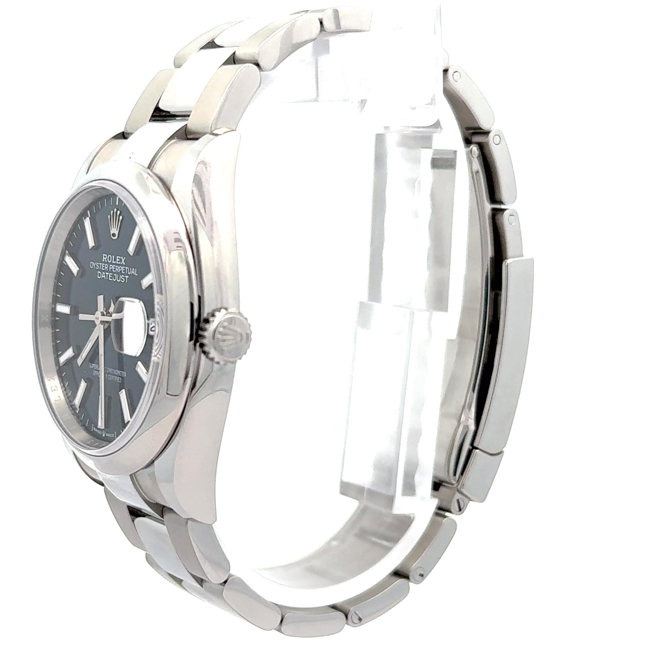 Rolex 2025 Datejust 126200 Quadrante Blu 36mm Oyster Orologio con Scatola e Documenti in vendita 1