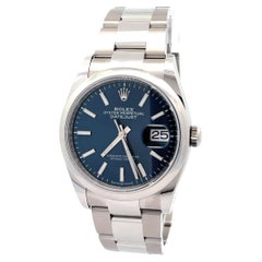 Rolex 2025 Datejust 126200 Blue Index Dial 36mm Oyster Watch w/ Box and Papers