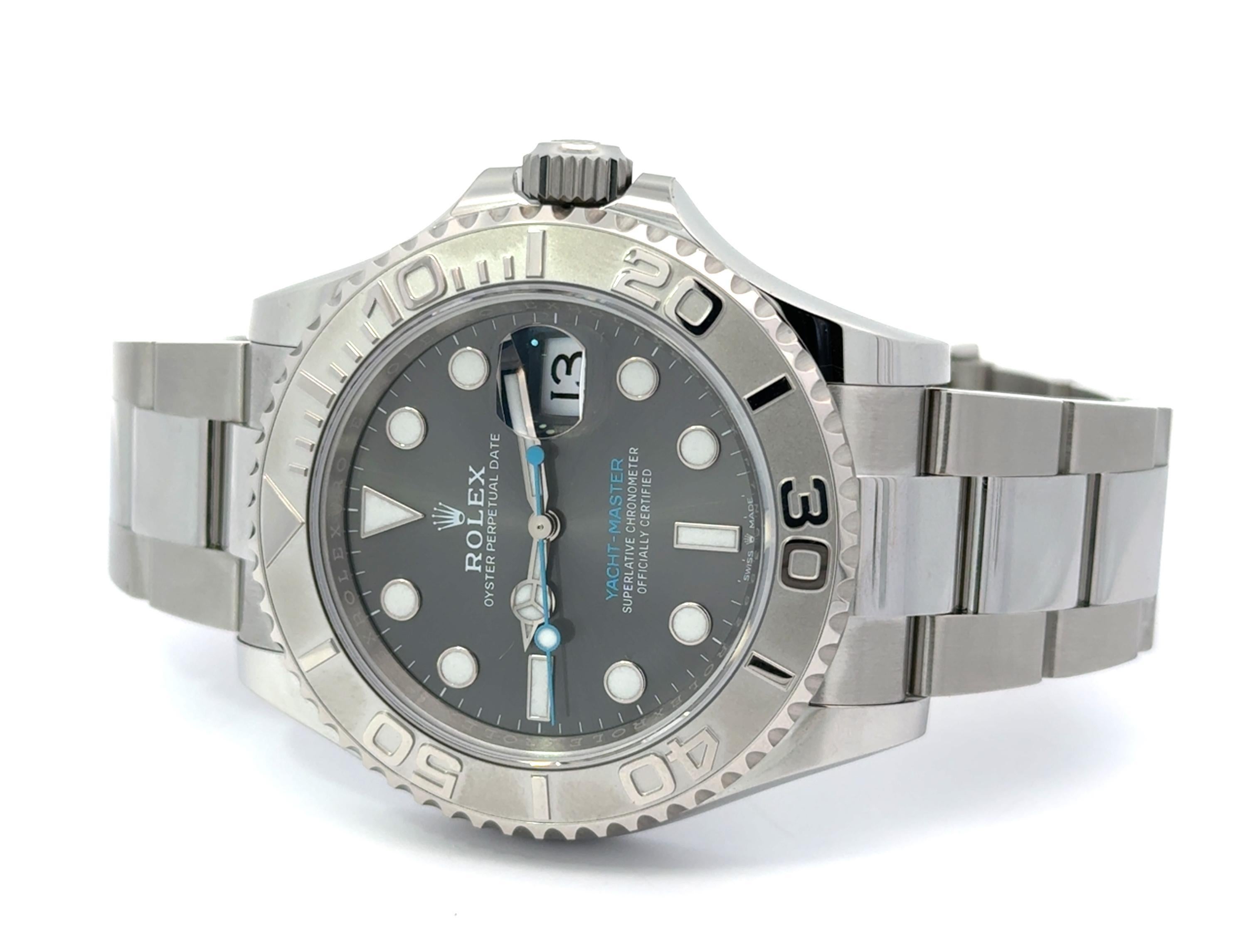 Rolex 2025 Yacht-Master 126622 40mm Quadrante rodio Orologio inossidabile con SET COMPLETO in vendita 3