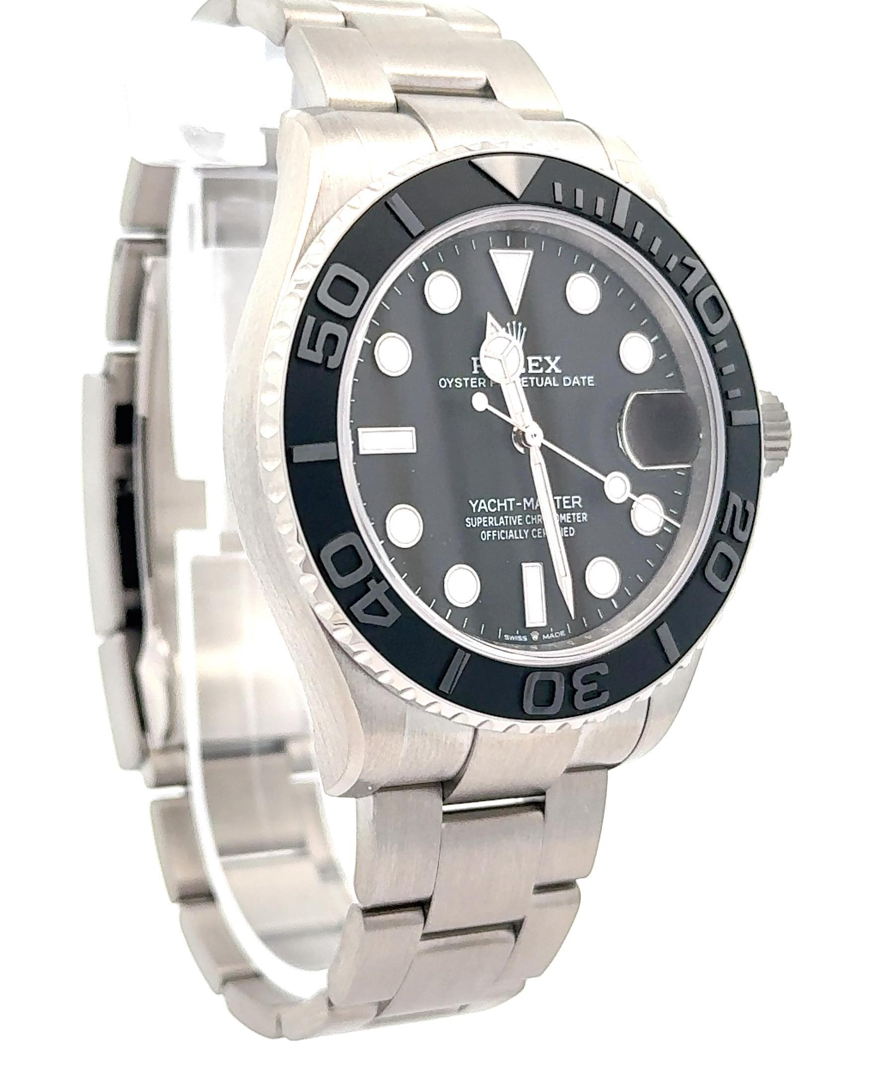 Rolex 2025 Yacht-Master 226627 Titanium 42mm schwarz matt Lünette Uhr w / FULL SET im Angebot 1