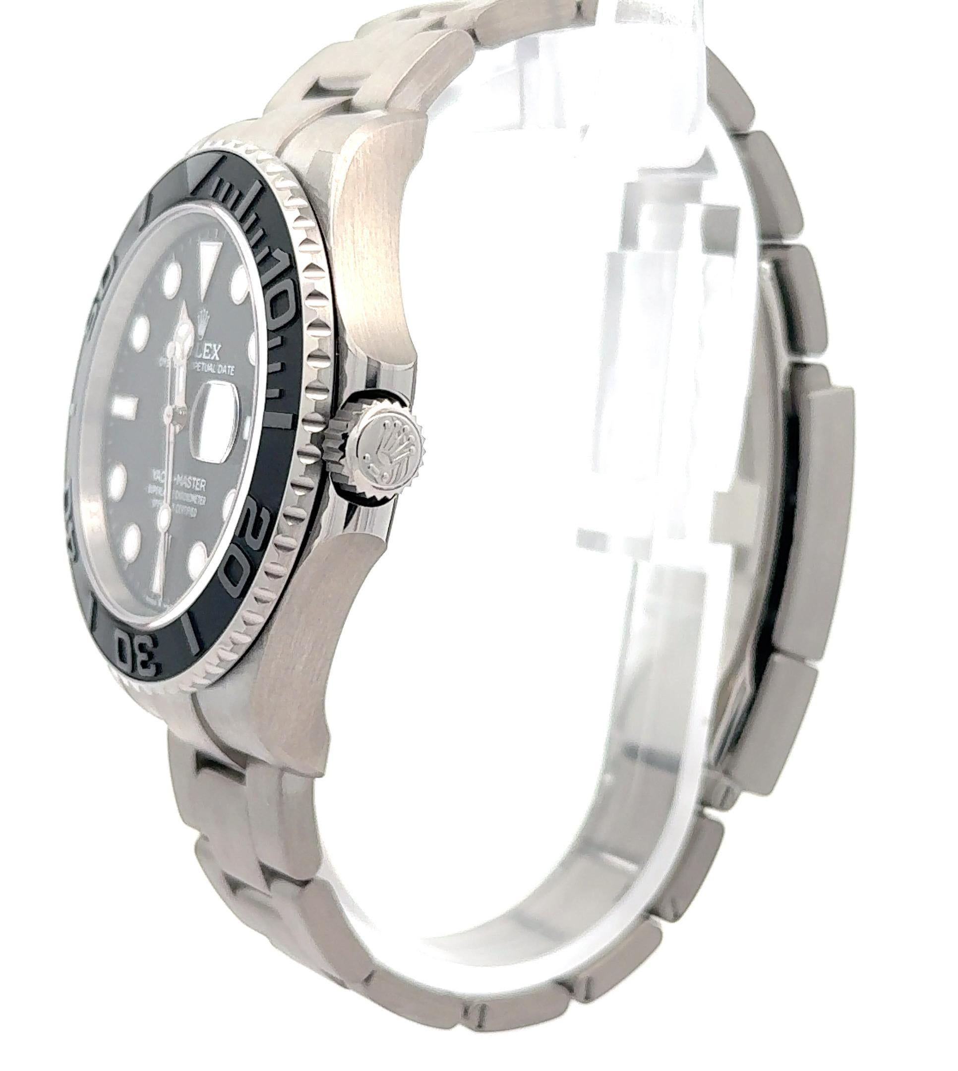 Rolex 2025 Yacht-Master 226627 Titanium 42mm schwarz matt Lünette Uhr w / FULL SET im Angebot 2