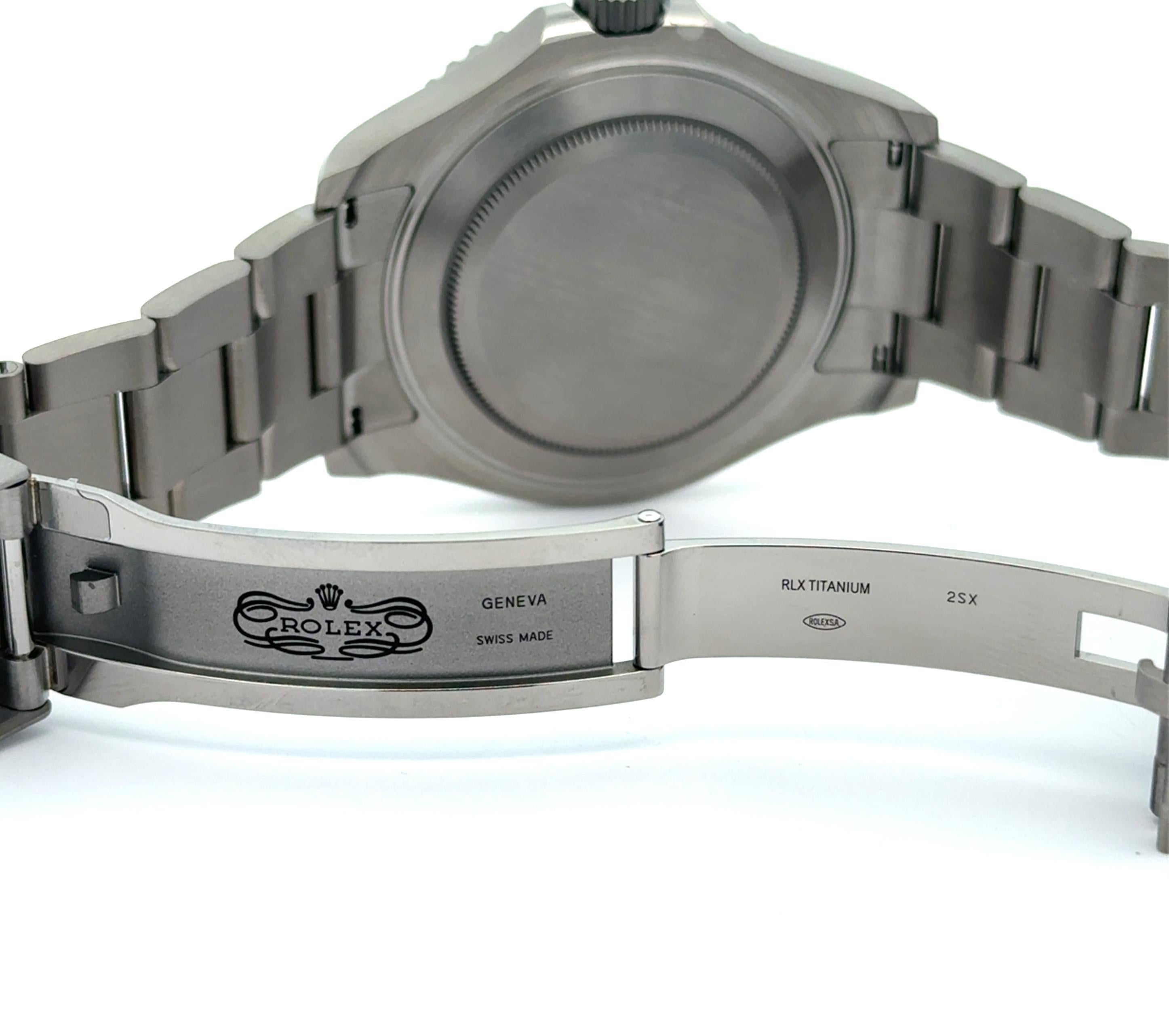 Rolex 2025 Yacht-Master 226627 Titanium 42mm schwarz matt Lünette Uhr w / FULL SET im Angebot 3