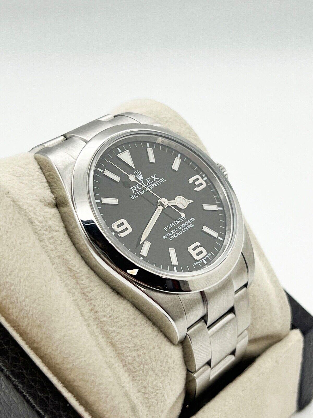 Style Number: 214270



Serial: 27JD0***



Year: 2010-Now

 

Model: Explorer

 

Case Material: Stainless Steel 

 

Band: Stainless Steel 

 

Bezel: Stainless Steel 

 

Dial: Black

 

Face: Sapphire Crystal 

 

Case Size: 39mm

 

Includes: