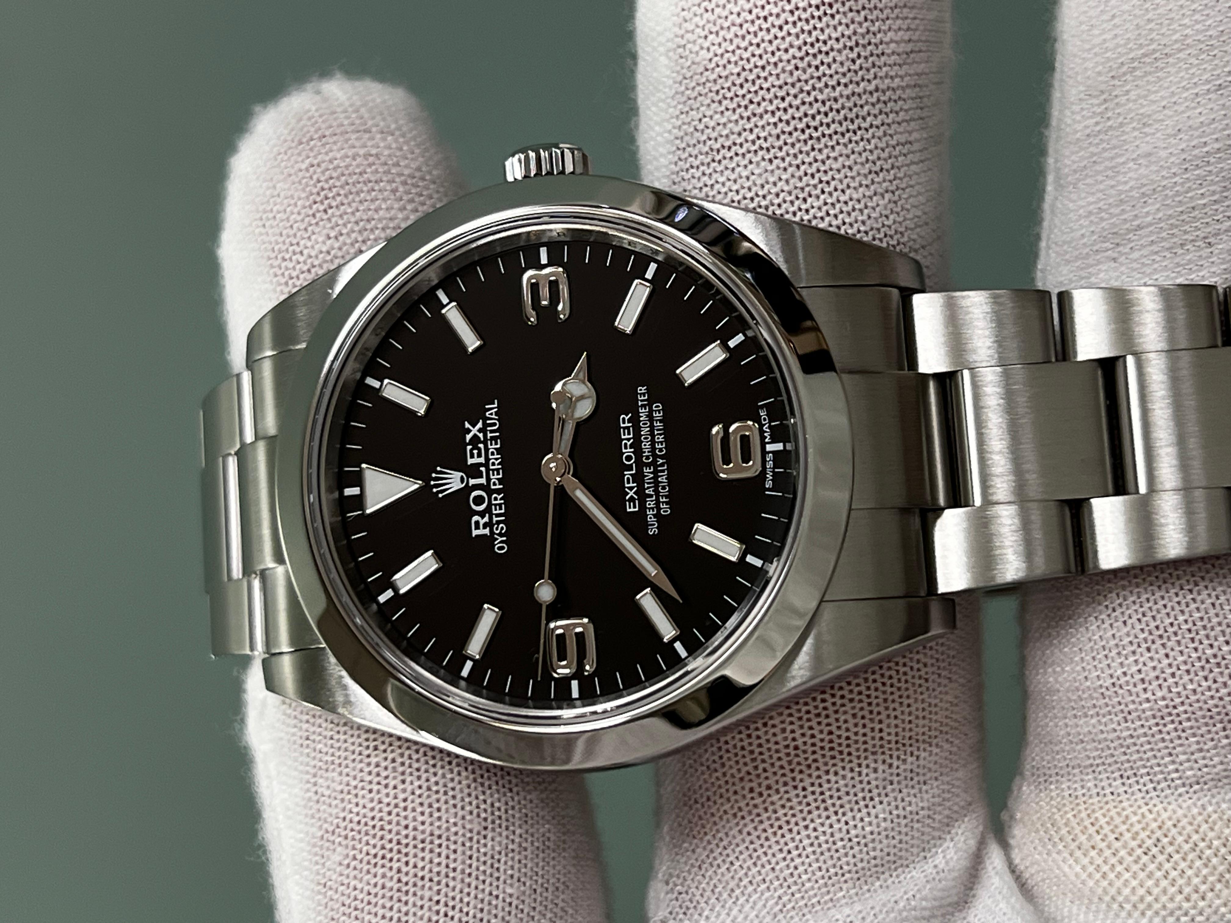 Rolex 214270 Explorer 39mm Quadrante Nero Acciaio Inox 8