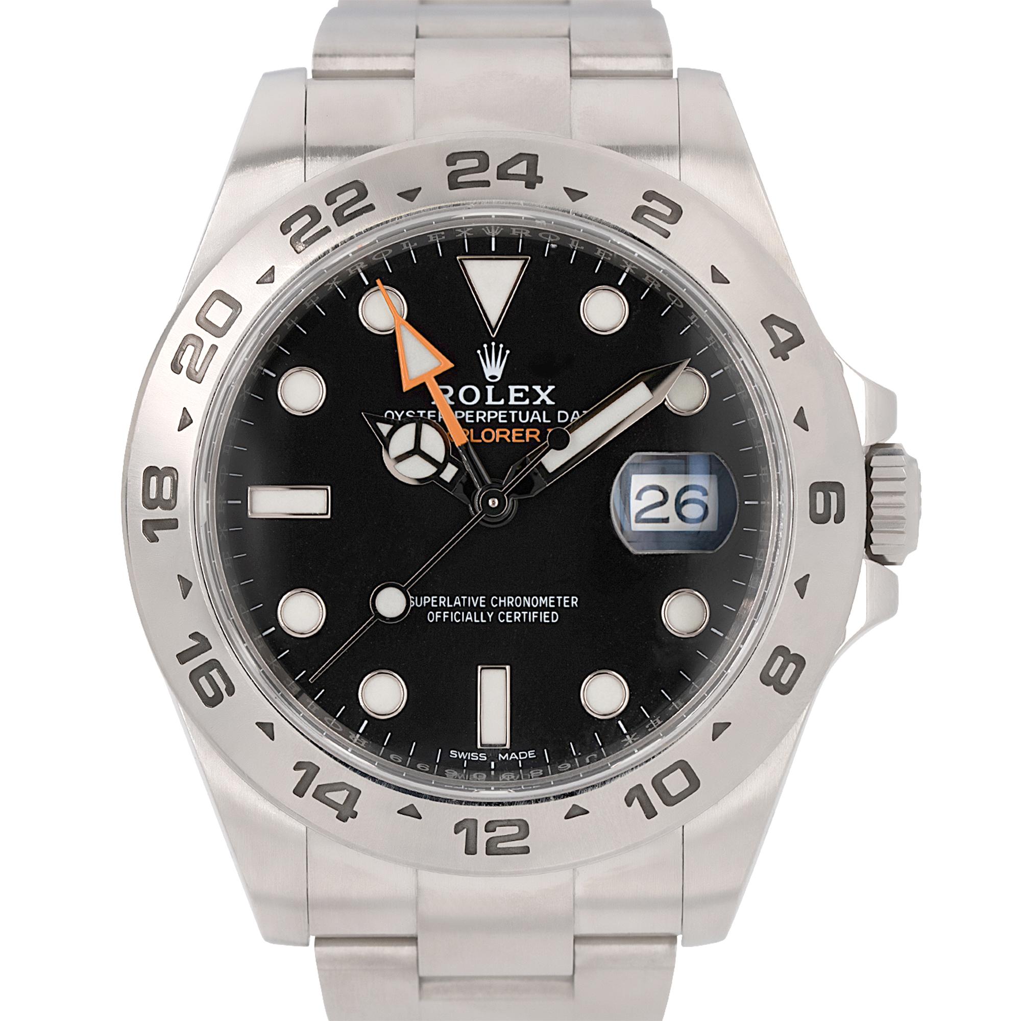 Montre Rolex 216570 Explorer II en acier inoxydable, cadran noir 4