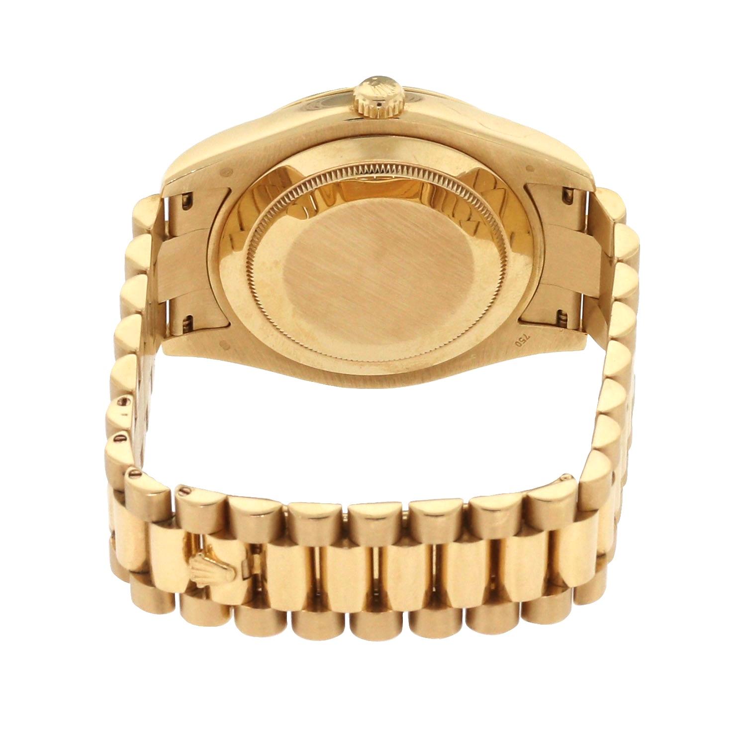 Rolex 218238 Day-Date II 41mm Gelbgold Weiße römische Zifferblattuhr Herren im Angebot