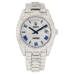Rolex 228206 Day-Date Platinum All Diamond Presidential Watch
