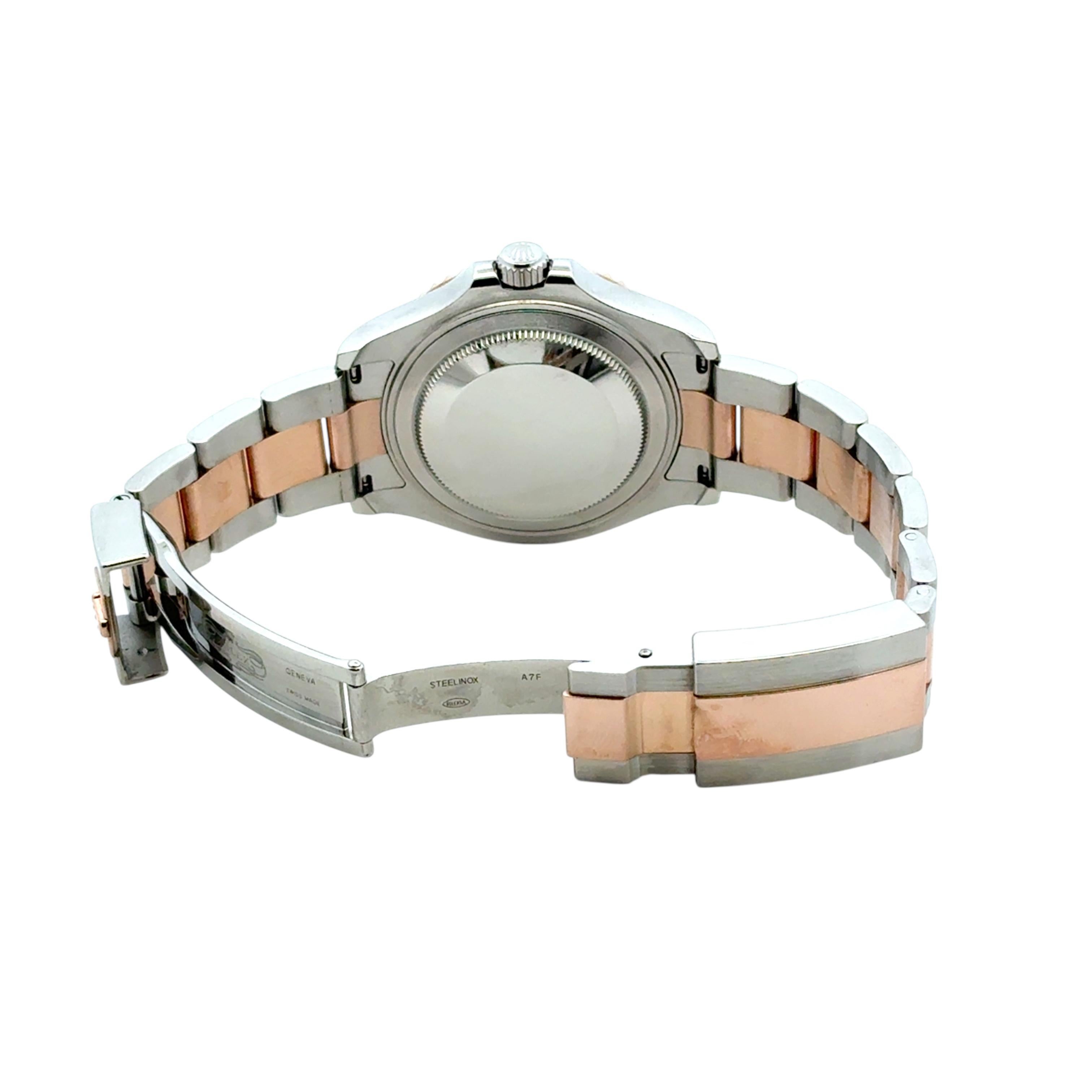 Rolex 268621 Yacht-Master Stainless Steel 18k Rose Gold 37mm Watch Full Set For Sale 12