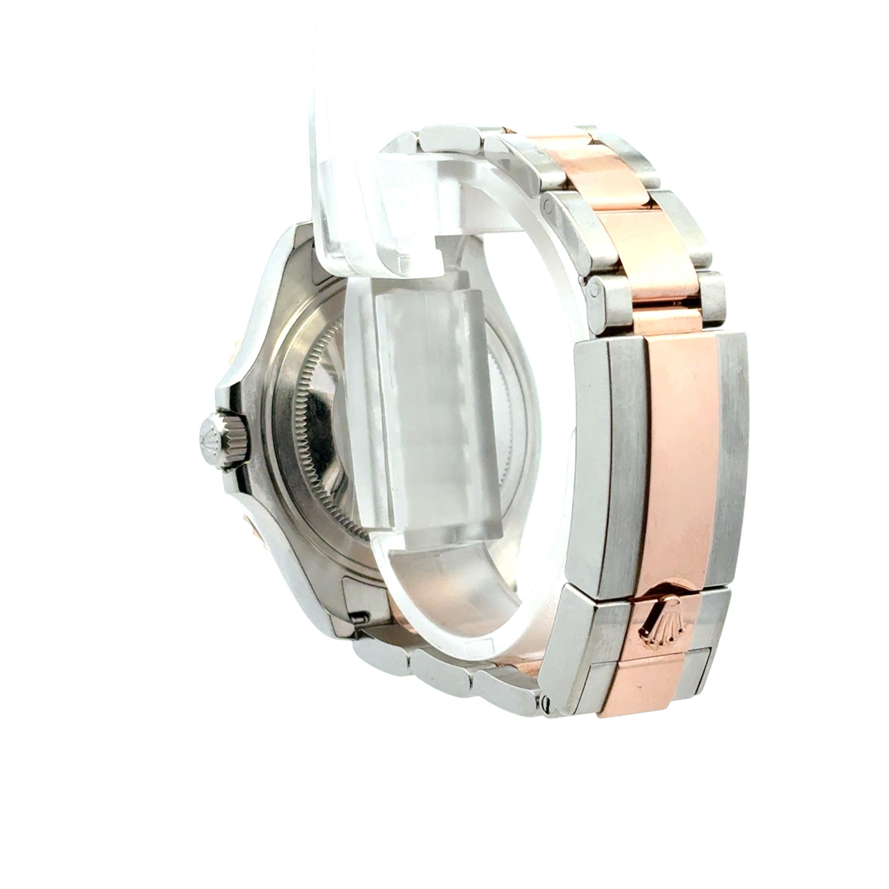 Rolex 268621 Yacht-Master Stainless Steel 18k Rose Gold 37mm Watch Full Set For Sale 5