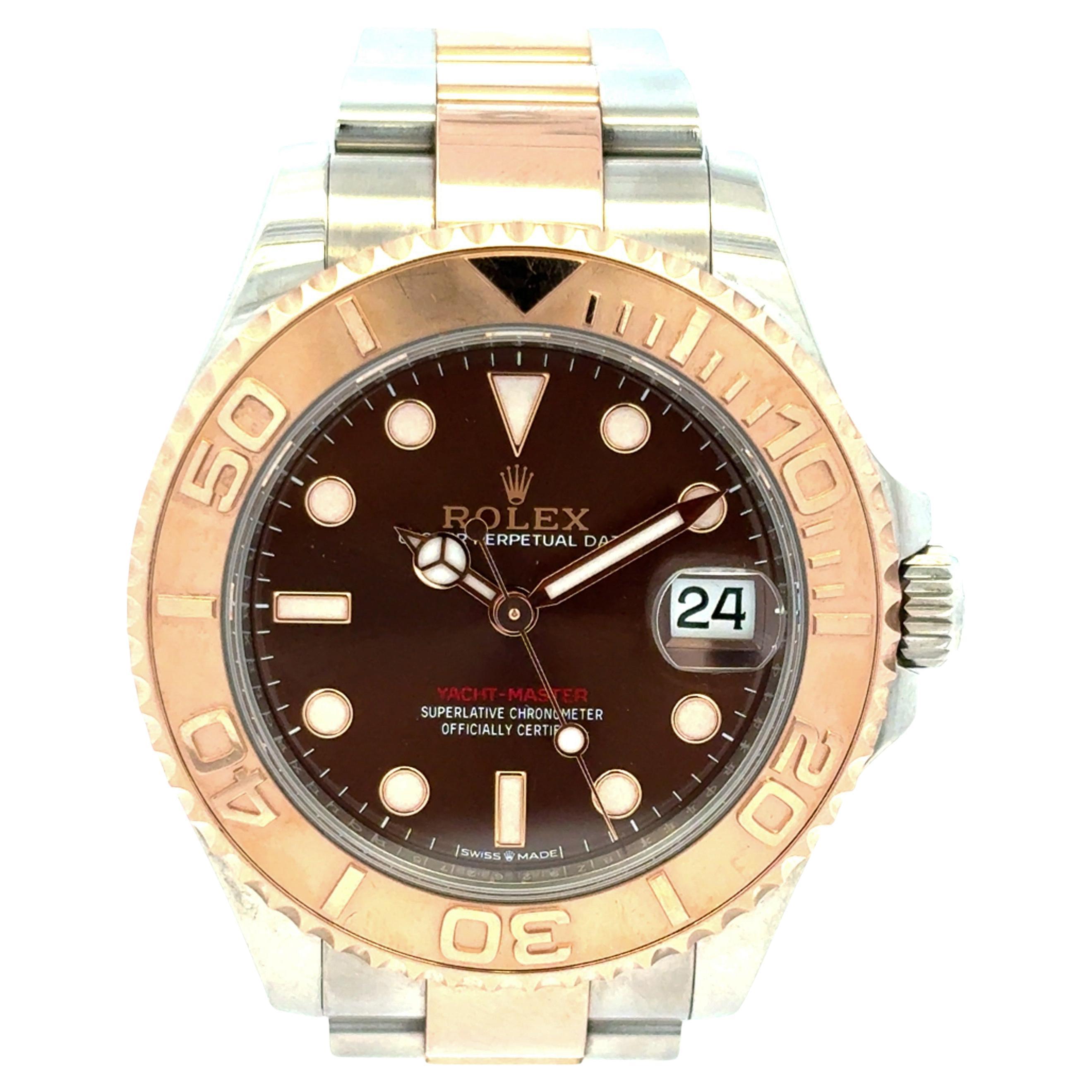 Rolex 268621 Yacht-Master Stainless Steel 18k Rose Gold 37mm Watch Full Set