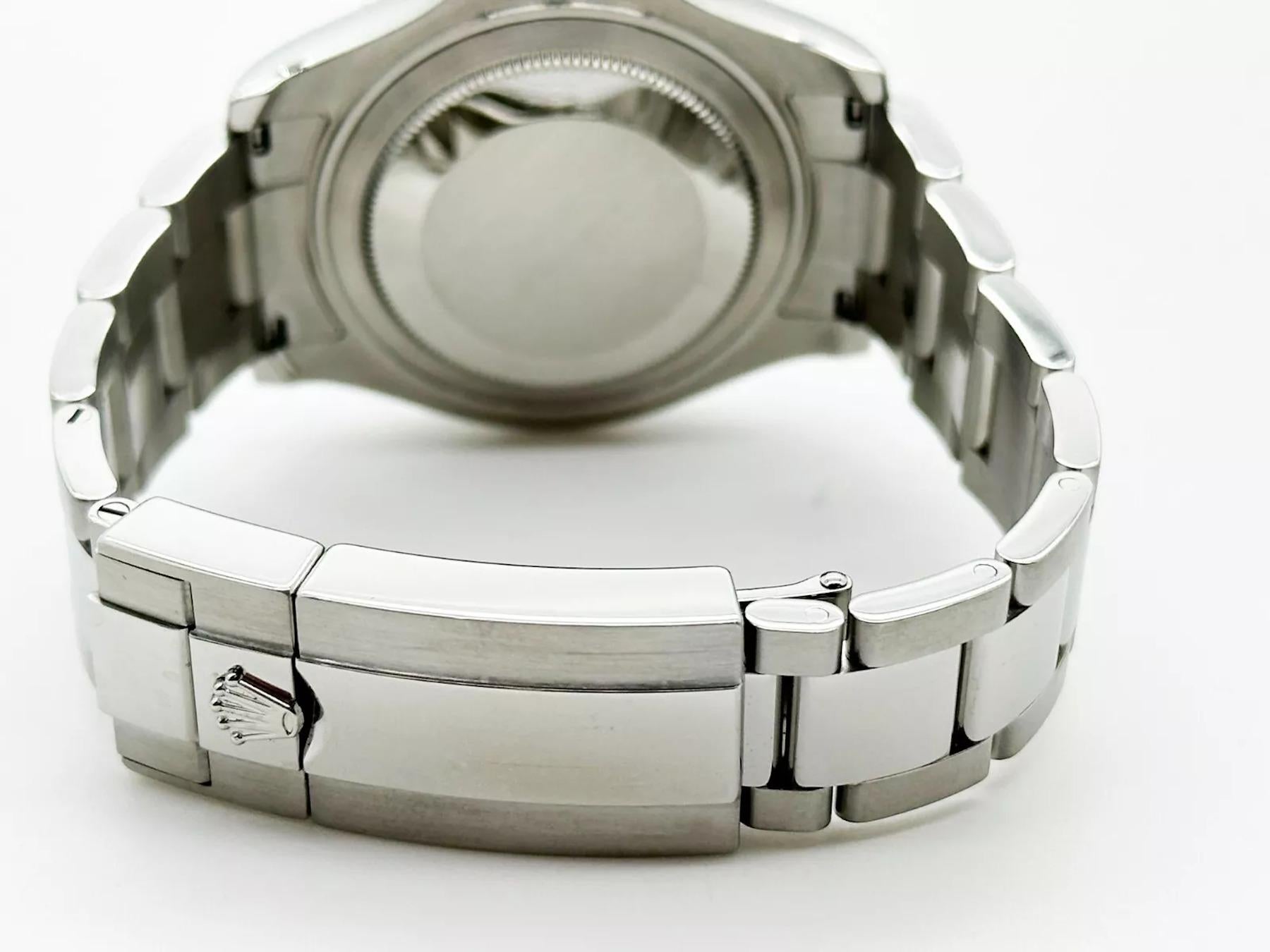 De los hombres Rolex 268622 Yacht Master Pizarra Esfera Rodio Platino Acero inoxidable 37mm