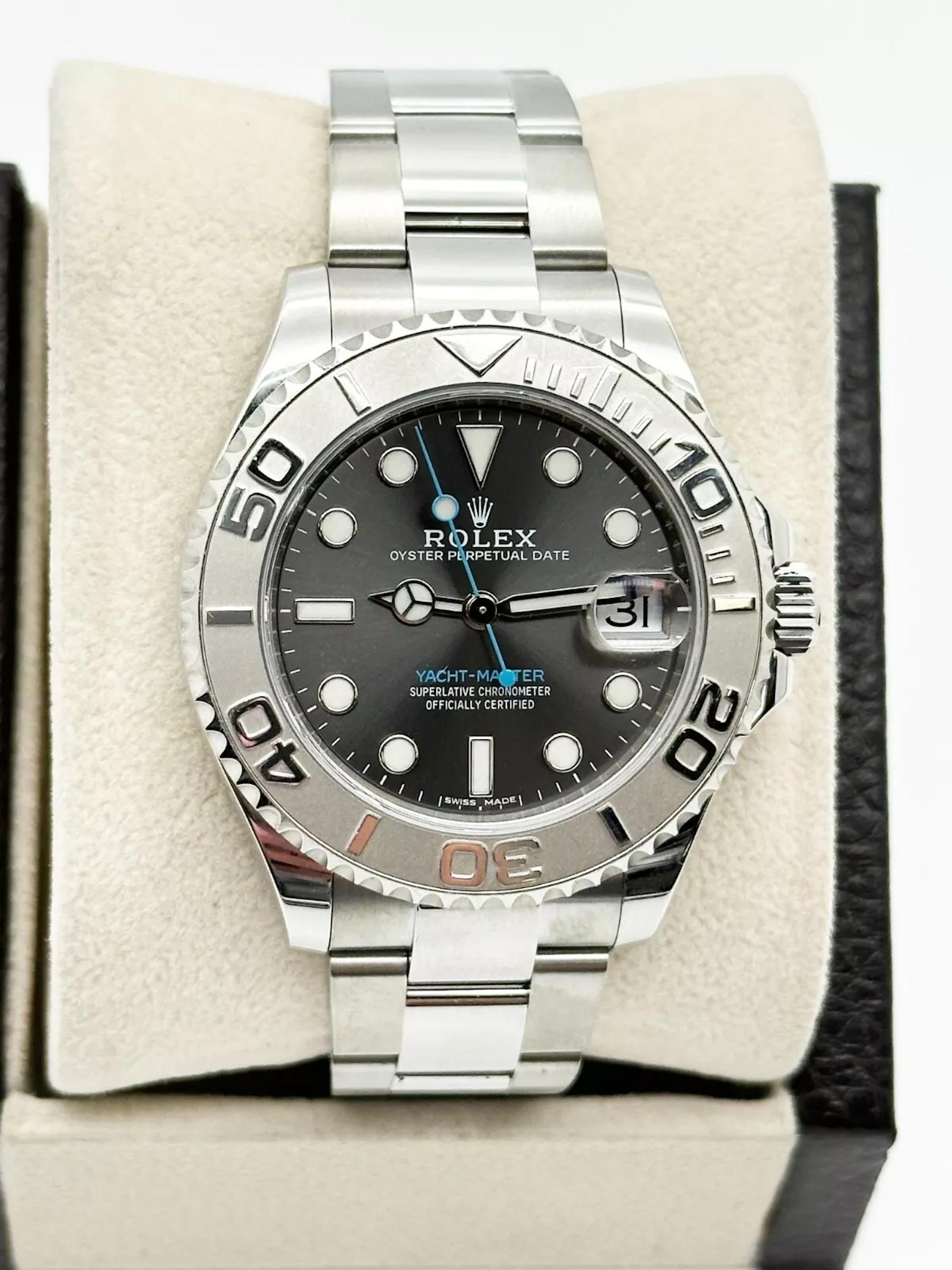 Rolex 268622 Yacht Master Pizarra Esfera Rodio Platino Acero inoxidable 37mm 2